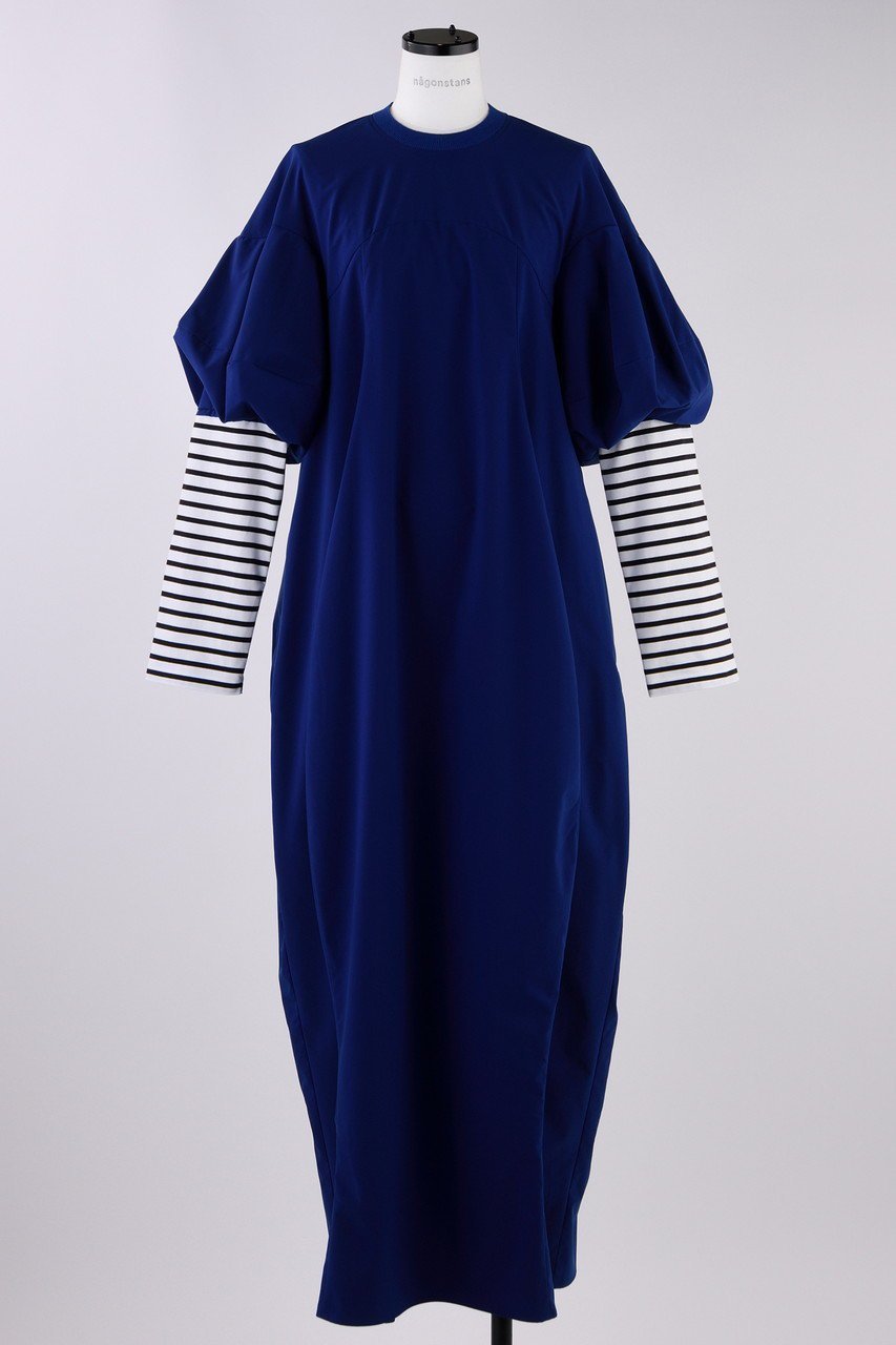 【ナゴンスタンス/nagonstans】のSOLOTEXストレッチタフタ Border Sleeve DRS/ドレス・ワンピース インテリア・キッズ・メンズ・レディースファッション・服の通販 founy(ファニー) 　ファッション　Fashion　レディースファッション　Fashion for Women　ワンピース　Dresses　フォーマル・パーティードレス・結婚式用ドレス　Elegant & Casual Dresses　チュニック　Tunic Tops & Dresses　ストレッチ　Stretch, Stretchy Fabric　タフタ　Taffeta, Structured Fabric　チュニック　Tunic, Long Top　ドレス　Dress, One-Piece　ロング　Long, Long-Length　Sky|ID: prp329100004900732 ipo3291000000036670325