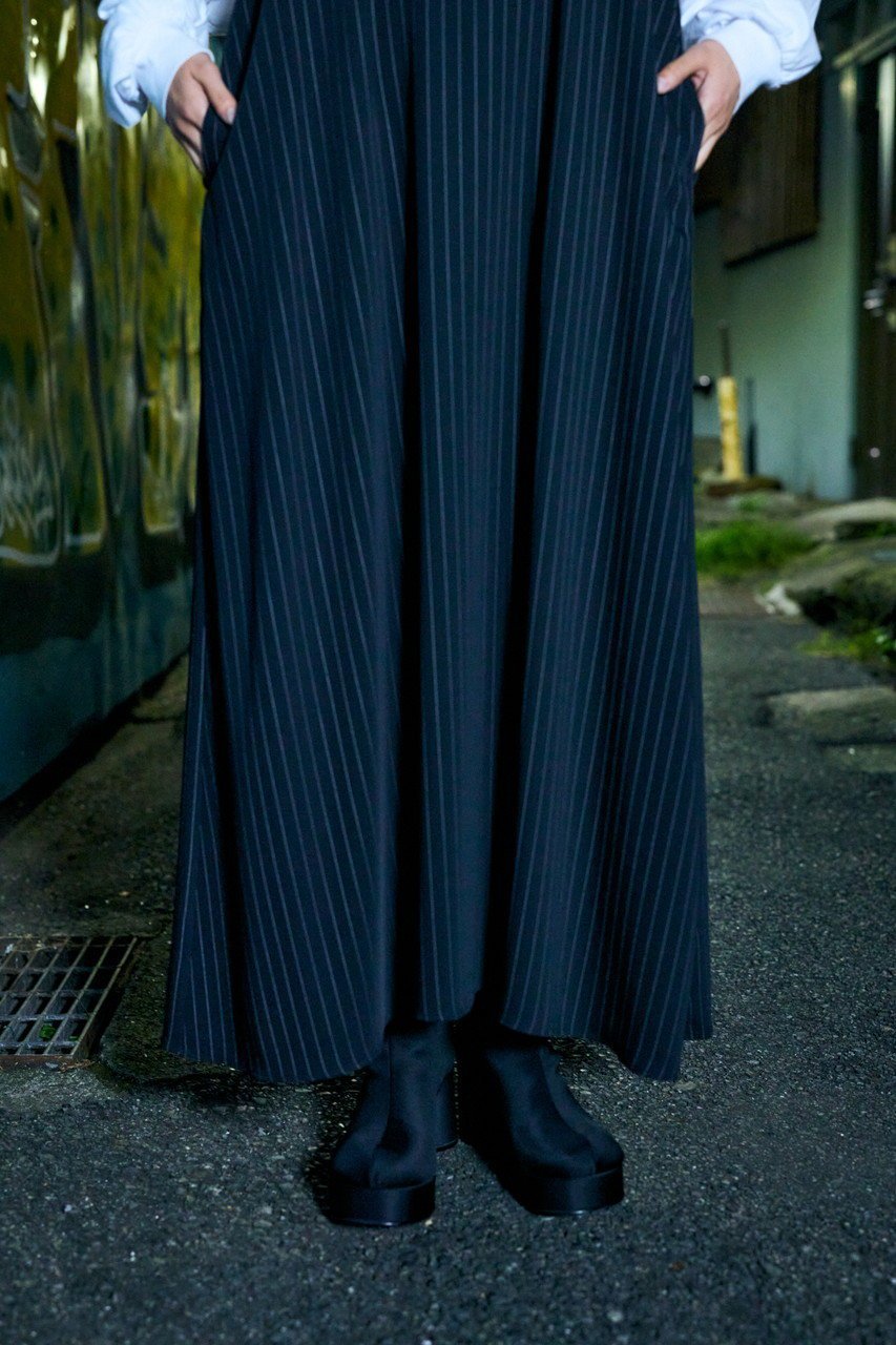 【エンフォルド/ENFOLD】のPEピンストライプ ワイドフレア DRS/ドレス・ワンピース 大人の最旬トレンドファッション＆コーディネート founy(ファウニー) 　ファッション　Fashion　レディースファッション　Fashion for Women　ワンピース　Dresses　フォーマル・パーティードレス・結婚式用ドレス　Elegant & Casual Dresses　チュニック　Tunic Tops & Dresses　ストライプ　Stripe, Striped Pattern　チュニック　Tunic, Long Top　ドレス　Dress, One-Piece　フレア　Flare, Flared　ラグジュアリー　Luxury, Elegant　ロング　Long, Long-Length　ワイド　Wide, Wide Fit　other-8|ID: prp329100004900738 ipo3291000000036670386