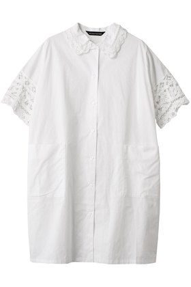 【ミズイロ インド/mizuiro ind】のbatten lace wide shirt OP ワンピース 人気、トレンドファッション・服の通販 founy(ファニー) ファッション Fashion レディースファッション Fashion for Women ワンピース Dresses チュニック Tunic Tops & Dresses チュニック Tunic, Long Top フェミニン Feminine, Girly フロント Front, Front Design レース Lace, Lace Fabric エレガント 上品 Elegant |ID:prp329100004900741