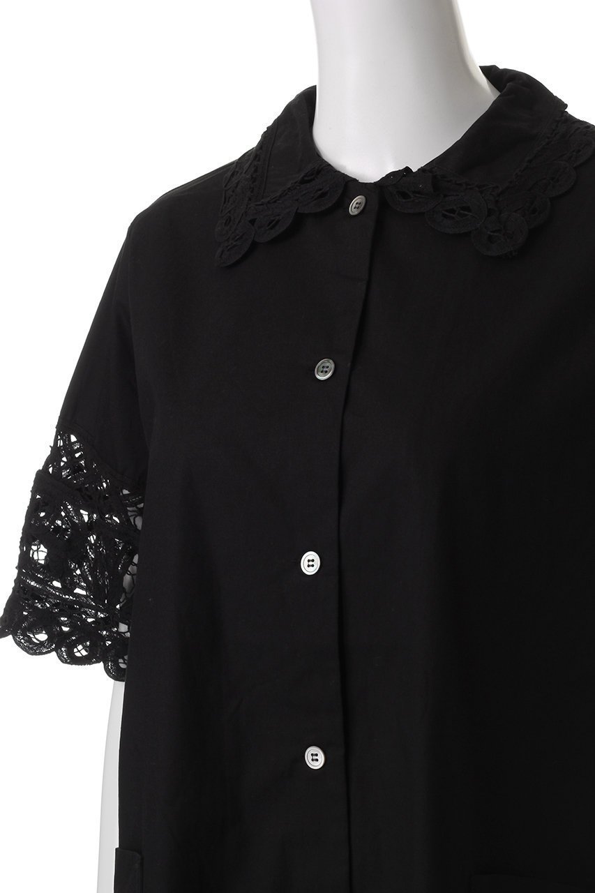 【ミズイロ インド/mizuiro ind】のbatten lace wide shirt OP ワンピース 人気、トレンドファッション・服の通販 founy(ファニー) 　ファッション　Fashion　レディースファッション　Fashion for Women　ワンピース　Dresses　チュニック　Tunic Tops & Dresses　チュニック　Tunic, Long Top　フェミニン　Feminine, Girly　フロント　Front, Front Design　レース　Lace, Lace Fabric　エレガント 上品　Elegant　other-5|ID: prp329100004900741 ipo3291000000036670401