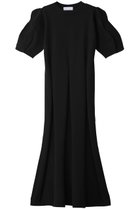 【リムアーク/RIM.ARK】のCurve line sleeve knit OP/ニットワンピース 人気、トレンドファッション・服の通販 founy(ファニー) ファッション Fashion レディースファッション Fashion for Women ワンピース Dresses ニットワンピース Knit Dresses チュニック Tunic Tops & Dresses スリーブ Sleeve, Long Sleeve / Short Sleeve チュニック Tunic, Long Top パイピング Piping, Trim Design フレア Flare, Flared ロング Long, Long-Length thumbnail ブラック|ID: prp329100004900767 ipo3291000000036670655