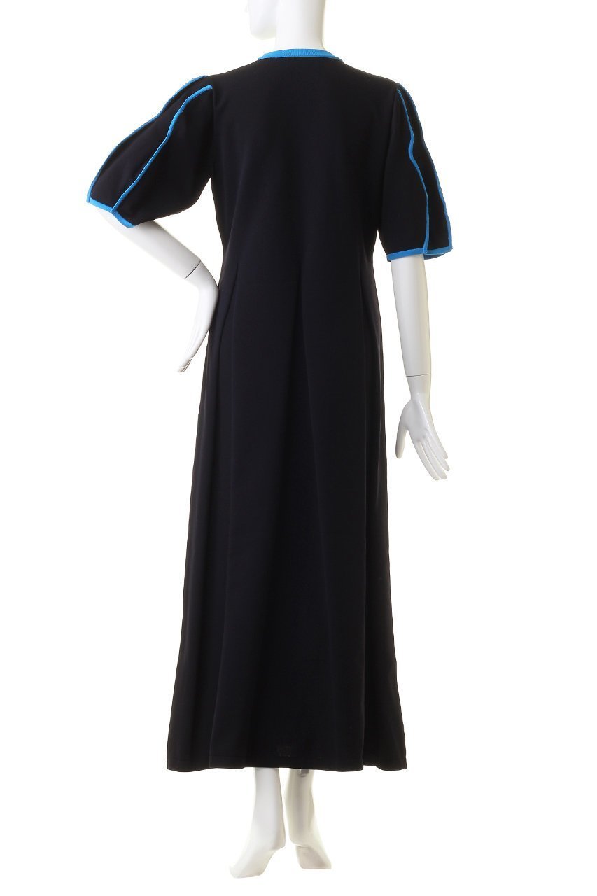 【リムアーク/RIM.ARK】のCurve line sleeve knit OP/ニットワンピース 人気、トレンドファッション・服の通販 founy(ファニー) 　ファッション　Fashion　レディースファッション　Fashion for Women　ワンピース　Dresses　ニットワンピース　Knit Dresses　チュニック　Tunic Tops & Dresses　スリーブ　Sleeve, Long Sleeve / Short Sleeve　チュニック　Tunic, Long Top　パイピング　Piping, Trim Design　フレア　Flare, Flared　ロング　Long, Long-Length　other-4|ID: prp329100004900767 ipo3291000000036670661