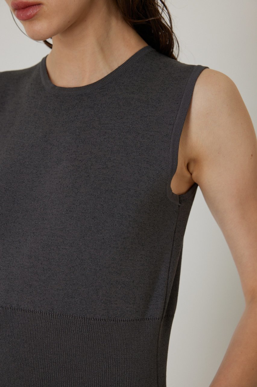 【リムアーク/RIM.ARK】のWaist rib knit OP/ワンピース 人気、トレンドファッション・服の通販 founy(ファニー) 　ファッション　Fashion　レディースファッション　Fashion for Women　ワンピース　Dresses　チュニック　Tunic Tops & Dresses　コンパクト　Compact, Small Size　チュニック　Tunic, Long Top　バルーン　Balloon, Balloon Silhouette　ロング　Long, Long-Length　other-8|ID: prp329100004900769 ipo3291000000036670678