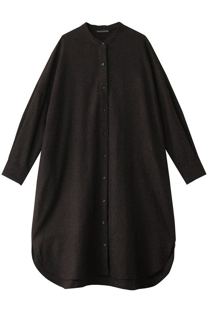 【ミズイロ インド/mizuiro ind】のstand collar shirt OP ワンピース インテリア・キッズ・メンズ・レディースファッション・服の通販 founy(ファニー) https://founy.com/ ファッション Fashion レディースファッション Fashion for Women ワンピース Dresses チュニック Tunic Tops & Dresses おすすめ Recommended / Our Picks サテン Satin, Glossy Fabric スタンド Stand Collar, Upright Stand チュニック Tunic, Long Top ロング Long, Long-Length エレガント 上品 Elegant |ID: prp329100004900784 ipo3291000000036670767