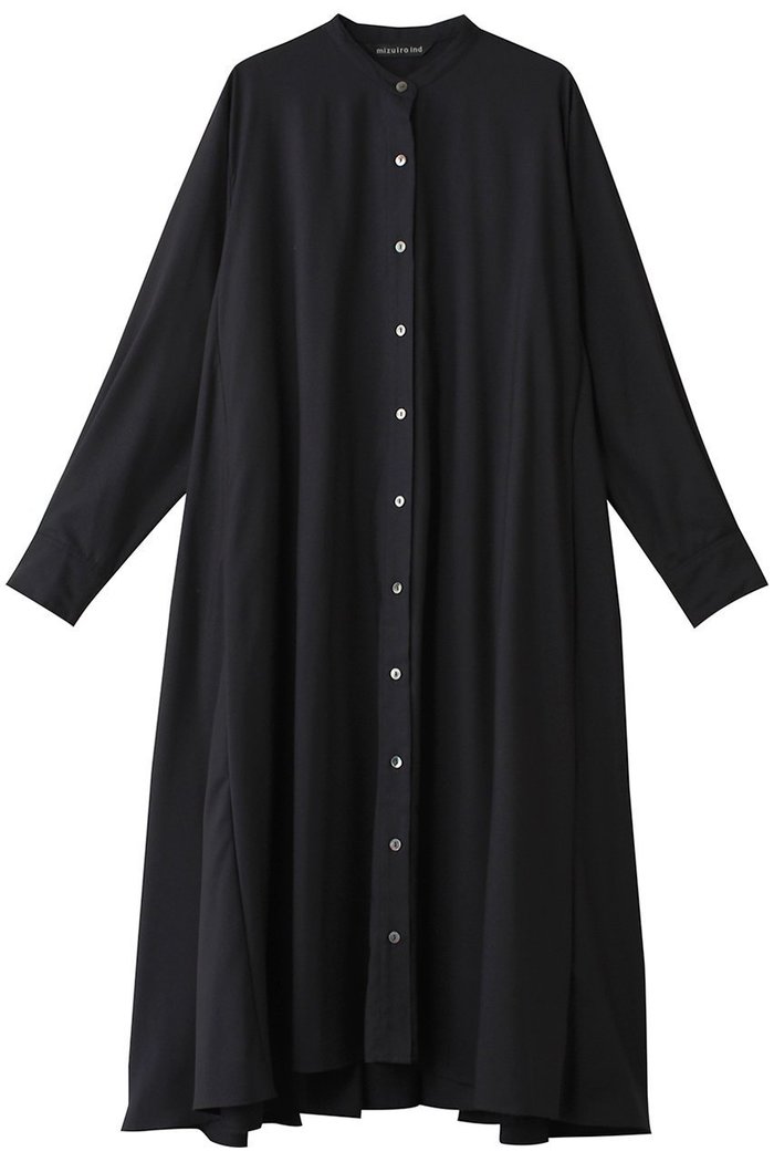 【ミズイロ インド/mizuiro ind】のT/R stand collar flare OP ワンピース インテリア・キッズ・メンズ・レディースファッション・服の通販 founy(ファニー) https://founy.com/ ファッション Fashion レディースファッション Fashion for Women ワンピース Dresses チュニック Tunic Tops & Dresses チュニック Tunic, Long Top ドレープ Drape, Draping Fabric フレア Flare, Flared ロング Long, Long-Length エレガント 上品 Elegant |ID: prp329100004900788 ipo3291000000036670804