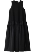 【プルミエ アロンディスモン/1er Arrondissement】のコットンポンチ×タフタワンピース ブラック|ID: prp329100004900826 ipo3291000000036671164