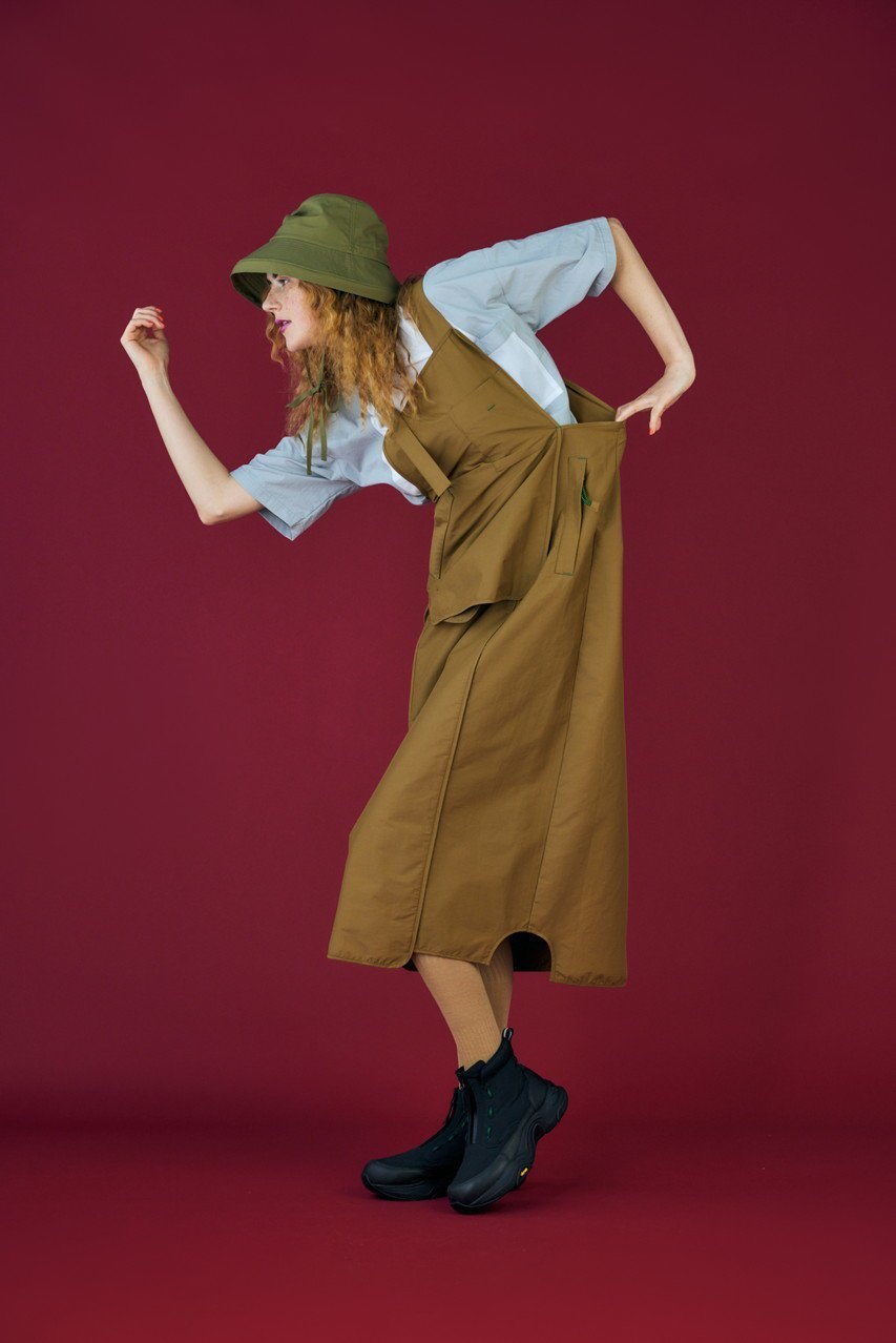 【ナゴンスタンス/nagonstans】の6/4クロス アシンメトリー Jumper SK/ジャンパースカート 人気、トレンドファッション・服の通販 founy(ファニー) 　ファッション　Fashion　レディースファッション　Fashion for Women　スカート　Skirts　ワンピース　Dresses　アシンメトリー　Asymmetrical Style　チュニック　Tunic, Long Top　パイピング　Piping, Trim Design　ポケット　Pocket, Pocket Detail　ランダム　Random, Irregular　ロング　Long, Long-Length　ワーク　Workwear, Utility Style　other-6|ID: prp329100004900862 ipo3291000000036671651