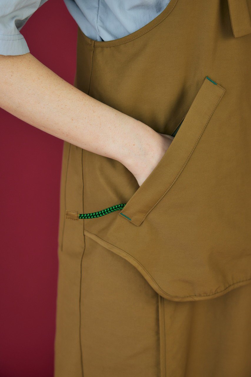 【ナゴンスタンス/nagonstans】の6/4クロス アシンメトリー Jumper SK/ジャンパースカート 人気、トレンドファッション・服の通販 founy(ファニー) 　ファッション　Fashion　レディースファッション　Fashion for Women　スカート　Skirts　ワンピース　Dresses　アシンメトリー　Asymmetrical Style　チュニック　Tunic, Long Top　パイピング　Piping, Trim Design　ポケット　Pocket, Pocket Detail　ランダム　Random, Irregular　ロング　Long, Long-Length　ワーク　Workwear, Utility Style　other-8|ID: prp329100004900862 ipo3291000000036671653