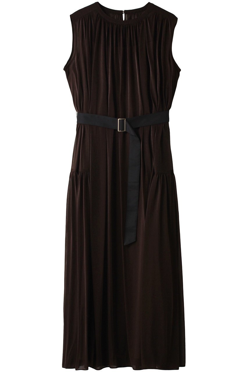 【アルアバイル/allureville】のエスパンディワイドベルトOP A インテリア・キッズ・メンズ・レディースファッション・服の通販 founy(ファニー) 　ファッション　Fashion　レディースファッション　Fashion for Women　ワンピース　Dresses　チュニック　Tunic Tops & Dresses　ベルト&ウエストマーク　Belts & Waist Accessories　ギャザー　Gathered, Ruffled　シアー　Sheer, See-Through　ジャケット　Jacket, Outerwear　チュニック　Tunic, Long Top　パーティ　Party, Party Style　ボレロ　Bolero, Short Cardigan　ロング　Long, Long-Length　A/W・秋冬　Autumn/Winter　ブラウン|ID: prp329100004900885 ipo3291000000036671978