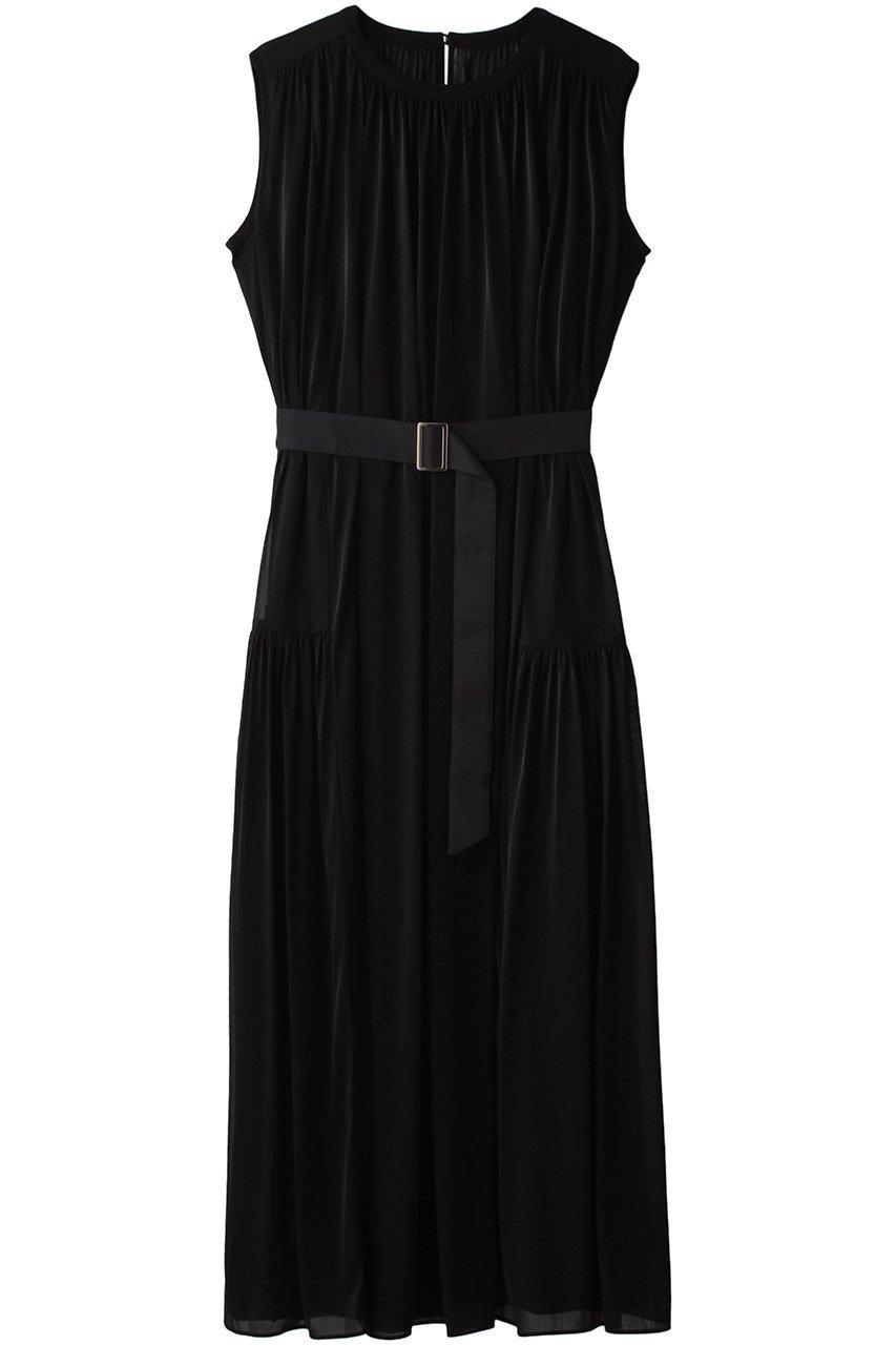 【アルアバイル/allureville】のエスパンディワイドベルトOP A インテリア・キッズ・メンズ・レディースファッション・服の通販 founy(ファニー) 　ファッション　Fashion　レディースファッション　Fashion for Women　ワンピース　Dresses　チュニック　Tunic Tops & Dresses　ベルト&ウエストマーク　Belts & Waist Accessories　ギャザー　Gathered, Ruffled　シアー　Sheer, See-Through　ジャケット　Jacket, Outerwear　チュニック　Tunic, Long Top　パーティ　Party, Party Style　ボレロ　Bolero, Short Cardigan　ロング　Long, Long-Length　A/W・秋冬　Autumn/Winter　ブラック|ID: prp329100004900885 ipo3291000000036671980