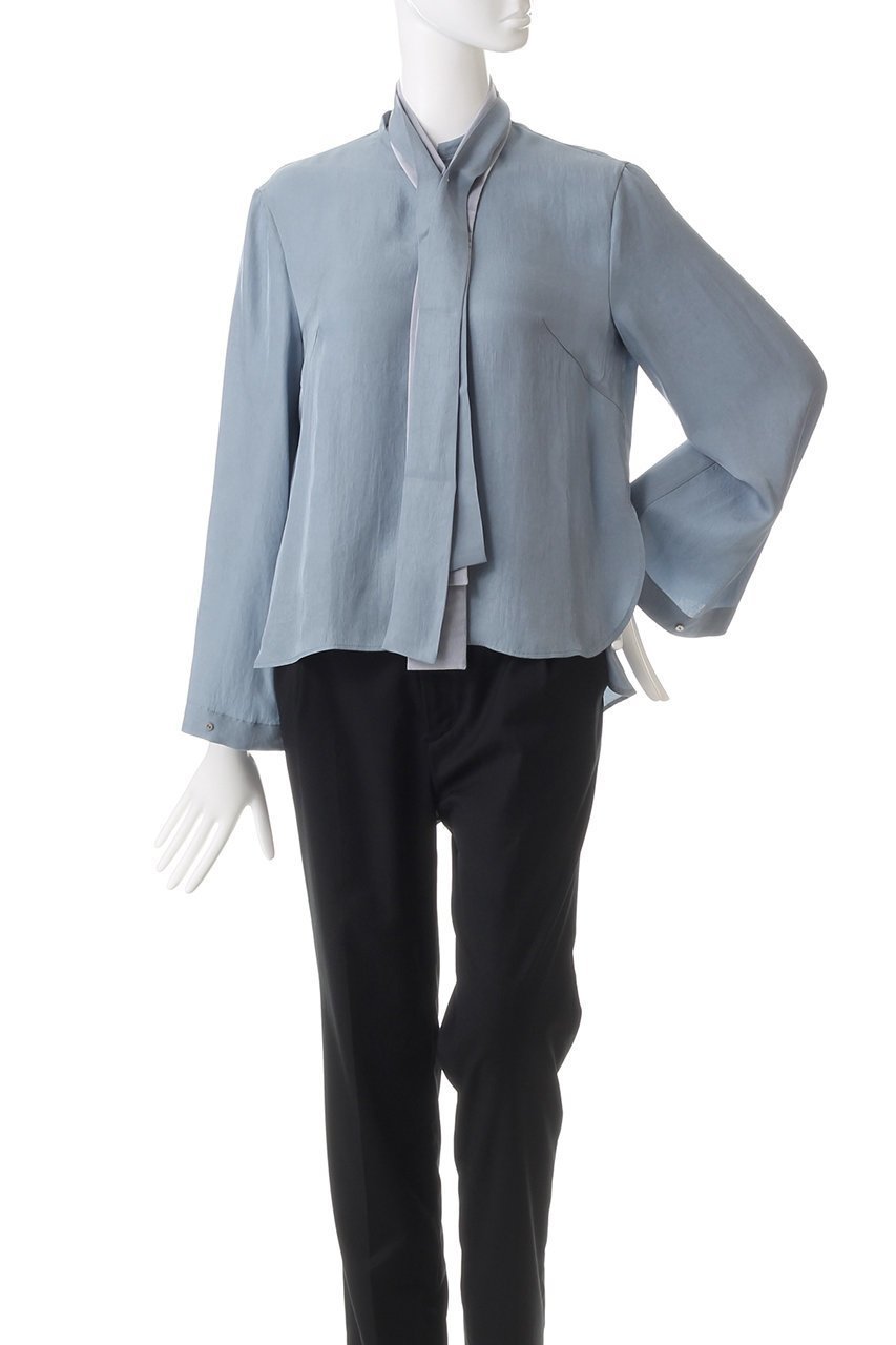 【ザ ライナー/THE LINER】のメルティ タイブラウス 人気、トレンドファッション・服の通販 founy(ファニー) ファッション Fashion レディースファッション Fashion for Women トップス・カットソー Cut & Sew Tops シャツ・ブラウス・オフィスカジュアル Elegant Blouses & Button-Ups スタンド Stand Collar, Upright Stand スリーブ Sleeve, Long Sleeve / Short Sleeve フォーマル Formal, Dressy ベルベット Velvet, Velvety ロング Long, Long-Length エレガント 上品 Elegant other-6|ID: prp329100004900969 ipo3291000000036673080