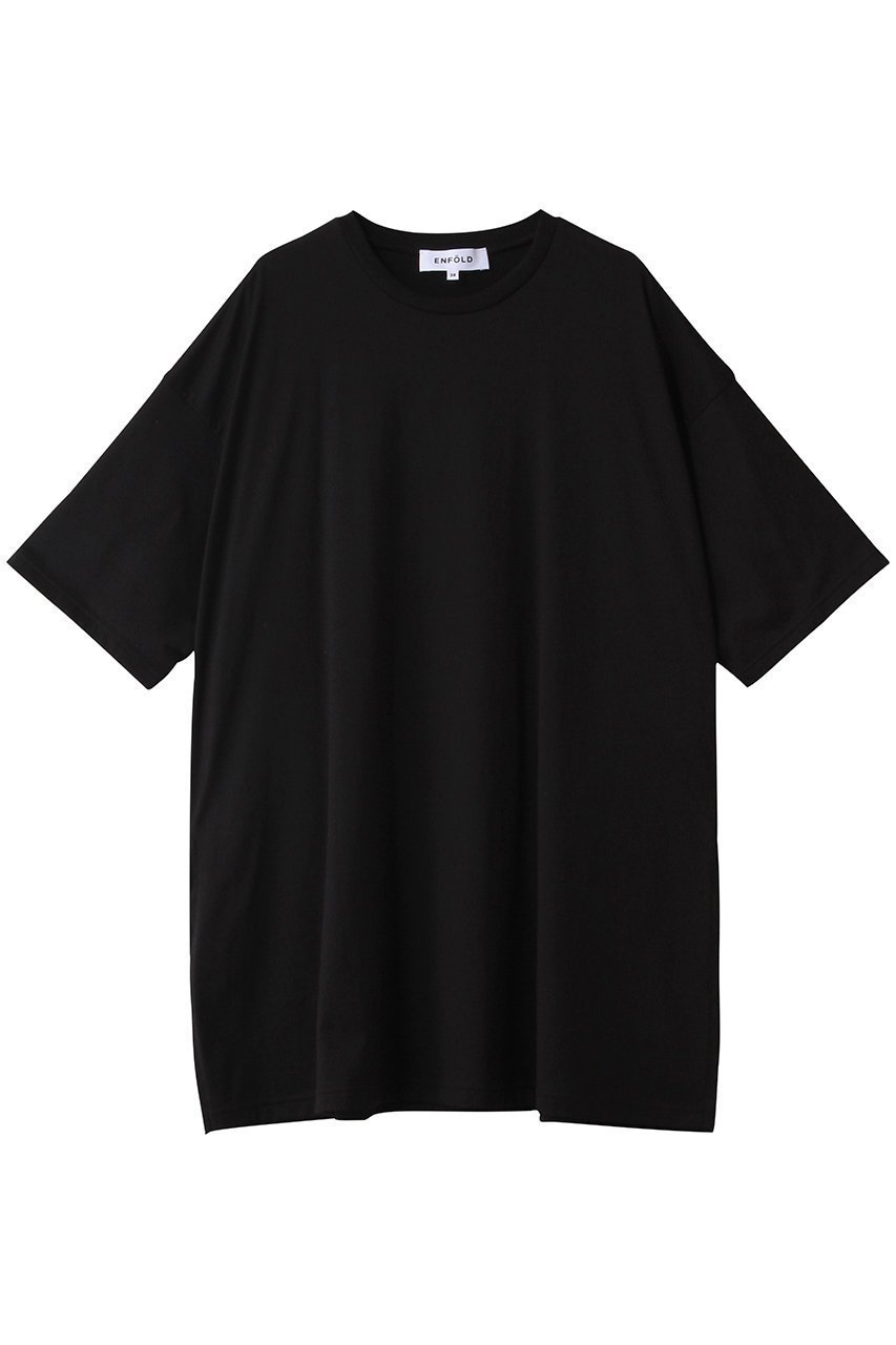 【エンフォルド/ENFOLD】のSLIT-SLEEVES T-SHIRT/Tシャツ インテリア・キッズ・メンズ・レディースファッション・服の通販 founy(ファニー) ファッション Fashion レディースファッション Fashion for Women トップス・カットソー Cut & Sew Tops シャツ・ブラウス・オフィスカジュアル Elegant Blouses & Button-Ups ロングTシャツ・Tシャツ Longline T-Shirts & Tees カットソー・ベーシックTシャツ Cut-and-Sewn Tops / Stretch Tees & Basics エレガント 上品 Elegant ショート Short, Short Length スリット Slit, Slit Detail スリーブ Sleeve, Long Sleeve / Short Sleeve チュニック Tunic, Long Top バランス Balance, Style Balance ブラック|ID: prp329100004900975 ipo3291000000036673127
