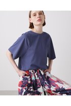 【ヒューエルミュージアム/hueLe Museum】の【hLM】ベアスムースカットソー 人気、トレンドファッション・服の通販 founy(ファニー) ファッション Fashion レディースファッション Fashion for Women トップス・カットソー Cut & Sew Tops シャツ・ブラウス・オフィスカジュアル Elegant Blouses & Button-Ups ロングTシャツ・Tシャツ Longline T-Shirts & Tees カットソー・ベーシックTシャツ Cut-and-Sewn Tops / Stretch Tees & Basics ショート Short, Short Length シンプル Simple, Minimal スリーブ Sleeve, Long Sleeve / Short Sleeve フレア Flare, Flared ベーシック Basic, Essential thumbnail ブルー|ID: prp329100004900979 ipo3291000000036673157