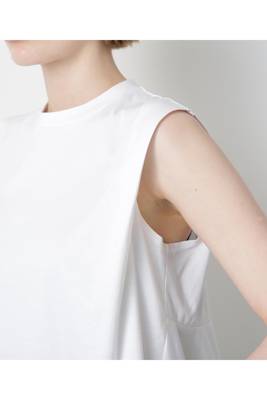 【ヒューエルミュージアム/hueLe Museum】の【STUMBLY】Back Peplum Jersey 人気、トレンドファッション・服の通販 founy(ファニー) 　ファッション　Fashion　レディースファッション　Fashion for Women　トップス・カットソー　Cut & Sew Tops　キャミソール&ノースリーブ　Camisoles & Sleeveless Tops　シャツ・ブラウス・オフィスカジュアル　Elegant Blouses & Button-Ups　ロングTシャツ・Tシャツ　Longline T-Shirts & Tees　カットソー・ベーシックTシャツ　Cut-and-Sewn Tops / Stretch Tees & Basics　キャミソール　Camisole, Spaghetti Strap Top　タンク　Tank Top, Sleeveless Top　ノースリーブ　Sleeveless, No-Sleeve　ペプラム　Peplum, Flared Hem　人気　Popular, Best Seller　夏　Summer　定番　Standard, Basic Item　other-7|ID: prp329100004900981 ipo3291000000036673178