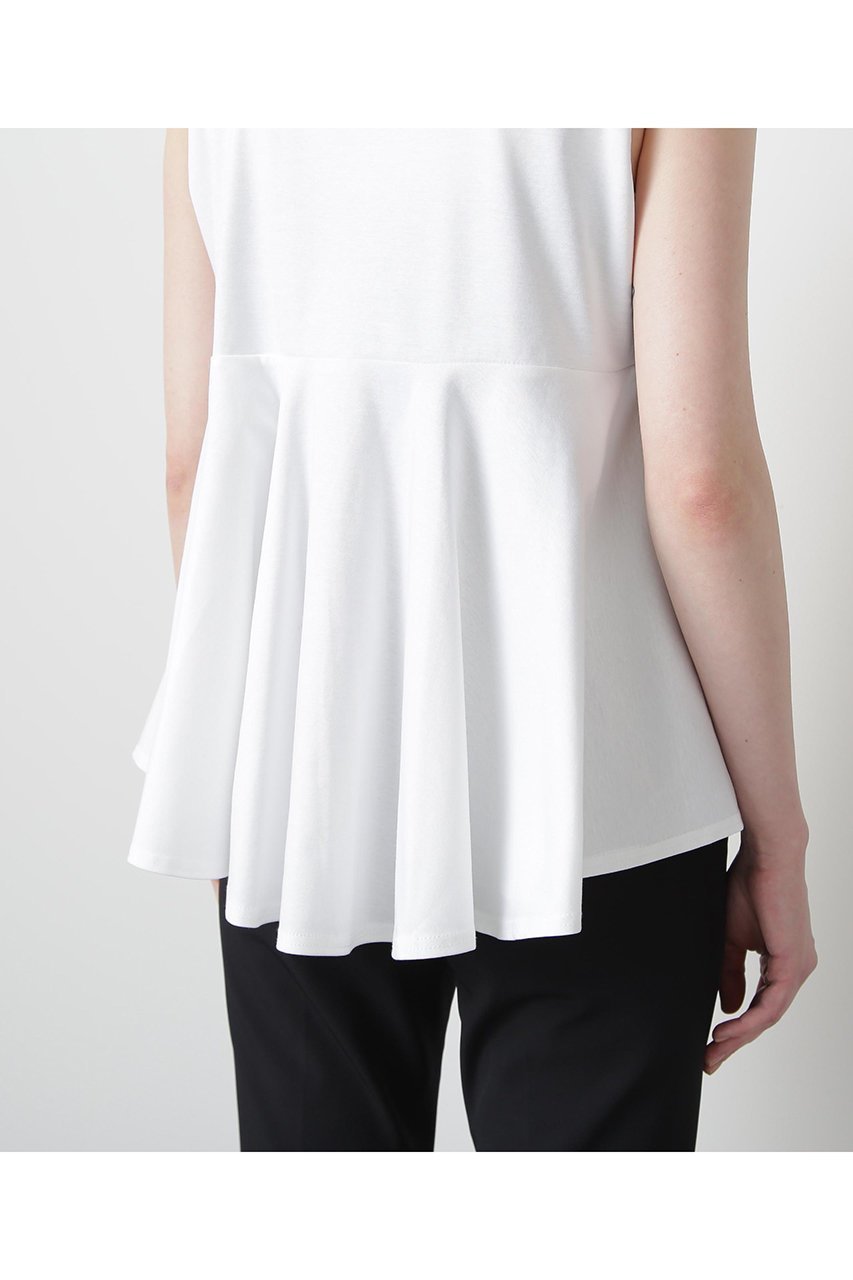 【ヒューエルミュージアム/hueLe Museum】の【STUMBLY】Back Peplum Jersey 人気、トレンドファッション・服の通販 founy(ファニー) 　ファッション　Fashion　レディースファッション　Fashion for Women　トップス・カットソー　Cut & Sew Tops　キャミソール&ノースリーブ　Camisoles & Sleeveless Tops　シャツ・ブラウス・オフィスカジュアル　Elegant Blouses & Button-Ups　ロングTシャツ・Tシャツ　Longline T-Shirts & Tees　カットソー・ベーシックTシャツ　Cut-and-Sewn Tops / Stretch Tees & Basics　キャミソール　Camisole, Spaghetti Strap Top　タンク　Tank Top, Sleeveless Top　ノースリーブ　Sleeveless, No-Sleeve　ペプラム　Peplum, Flared Hem　人気　Popular, Best Seller　夏　Summer　定番　Standard, Basic Item　other-8|ID: prp329100004900981 ipo3291000000036673179