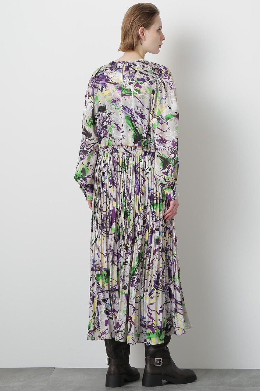 【ヒューエルミュージアム/hueLe Museum】の【STUMBLY】Printed Pleats Dress 人気、トレンドファッション・服の通販 founy(ファニー) 　ファッション　Fashion　レディースファッション　Fashion for Women　ワンピース　Dresses　フォーマル・パーティードレス・結婚式用ドレス　Elegant & Casual Dresses　チュニック　Tunic Tops & Dresses　スリーブ　Sleeve, Long Sleeve / Short Sleeve　チュニック　Tunic, Long Top　プリント　Print, Printed Pattern　プリーツ　Pleats, Pleated　ロング　Long, Long-Length　other-5|ID: prp329100004900992 ipo3291000000036673253