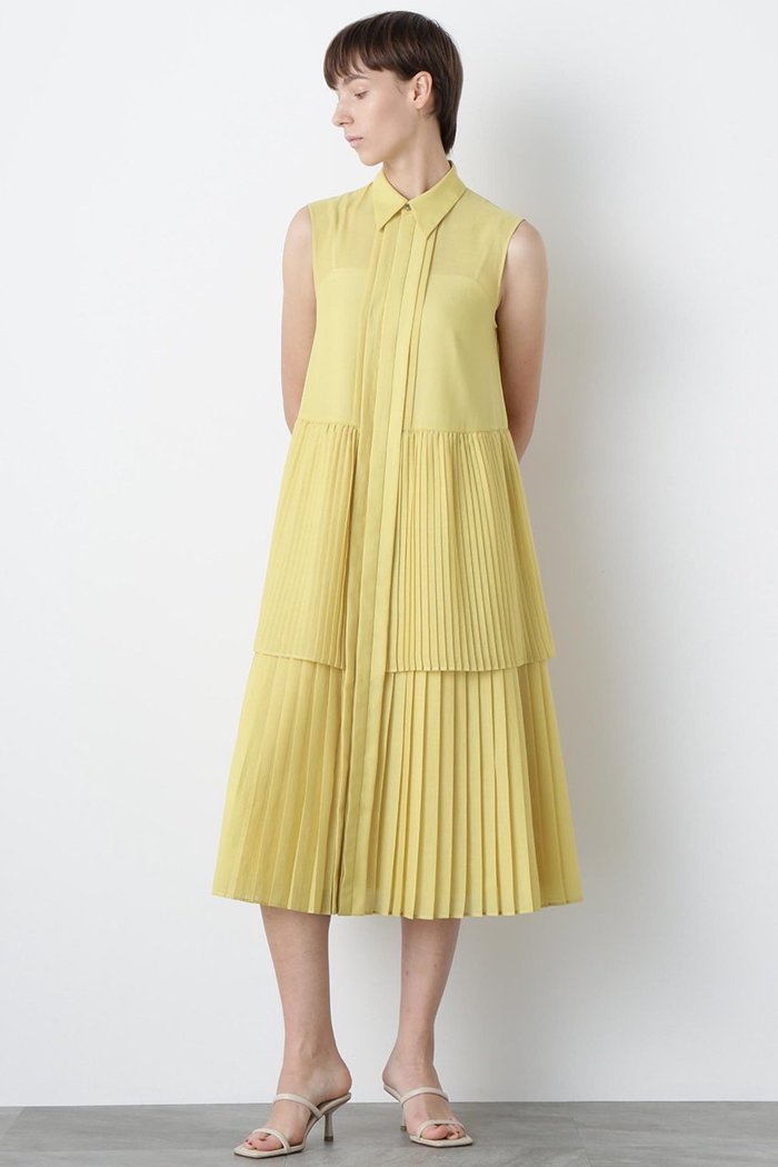 【ヒューエルミュージアム/hueLe Museum】の【STUMBLY】Pleats Combination Dress インテリア・キッズ・メンズ・レディースファッション・服の通販 founy(ファウニー) https://founy.com/ ファッション Fashion レディースファッション Fashion for Women ワンピース Dresses フォーマル・パーティードレス・結婚式用ドレス Elegant & Casual Dresses チュニック Tunic Tops & Dresses エレガント 上品 Elegant ストレート Straight, Straight Cut チュニック Tunic, Long Top ノースリーブ Sleeveless, No-Sleeve パターン Pattern, Design Print フォルム Silhouette, Form プリーツ Pleats, Pleated 定番 Standard, Basic Item |ID: prp329100004900997 ipo3291000000036673286