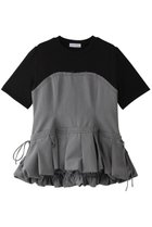 【メゾンスペシャル/MAISON SPECIAL】のDocking Balloon Hem T-shirt/ドッキングバルーンヘムTシャツ 人気、トレンドファッション・服の通販 founy(ファニー) ファッション Fashion レディースファッション Fashion for Women トップス・カットソー Cut & Sew Tops シャツ・ブラウス・オフィスカジュアル Elegant Blouses & Button-Ups ロングTシャツ・Tシャツ Longline T-Shirts & Tees カットソー・ベーシックTシャツ Cut-and-Sewn Tops / Stretch Tees & Basics コルセット Corset, Bustier ショート Short, Short Length ストレッチ Stretch, Stretchy Fabric スピンドル Spindle, Drawcord スリーブ Sleeve, Long Sleeve / Short Sleeve デニム Denim, Jeans Material おすすめ Recommended / Our Picks エレガント 上品 Elegant thumbnail GRY(グレー)|ID: prp329100004901009 ipo3291000000036673384