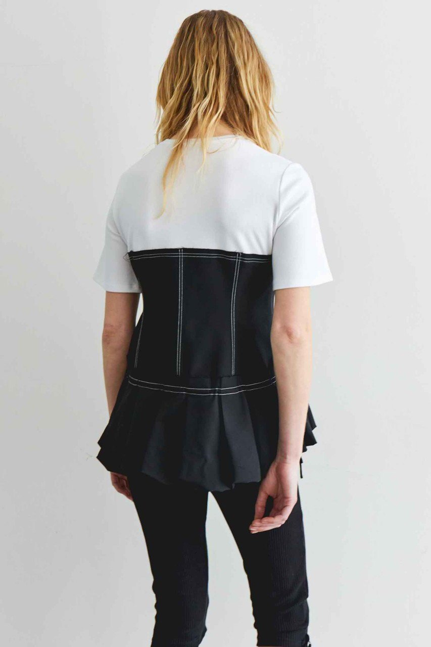 【メゾンスペシャル/MAISON SPECIAL】のDocking Balloon Hem T-shirt/ドッキングバルーンヘムTシャツ 人気、トレンドファッション・服の通販 founy(ファニー) ファッション Fashion レディースファッション Fashion for Women トップス・カットソー Cut & Sew Tops シャツ・ブラウス・オフィスカジュアル Elegant Blouses & Button-Ups ロングTシャツ・Tシャツ Longline T-Shirts & Tees カットソー・ベーシックTシャツ Cut-and-Sewn Tops / Stretch Tees & Basics コルセット Corset, Bustier ショート Short, Short Length ストレッチ Stretch, Stretchy Fabric スピンドル Spindle, Drawcord スリーブ Sleeve, Long Sleeve / Short Sleeve デニム Denim, Jeans Material おすすめ Recommended / Our Picks エレガント 上品 Elegant other-8|ID: prp329100004901009 ipo3291000000036673394