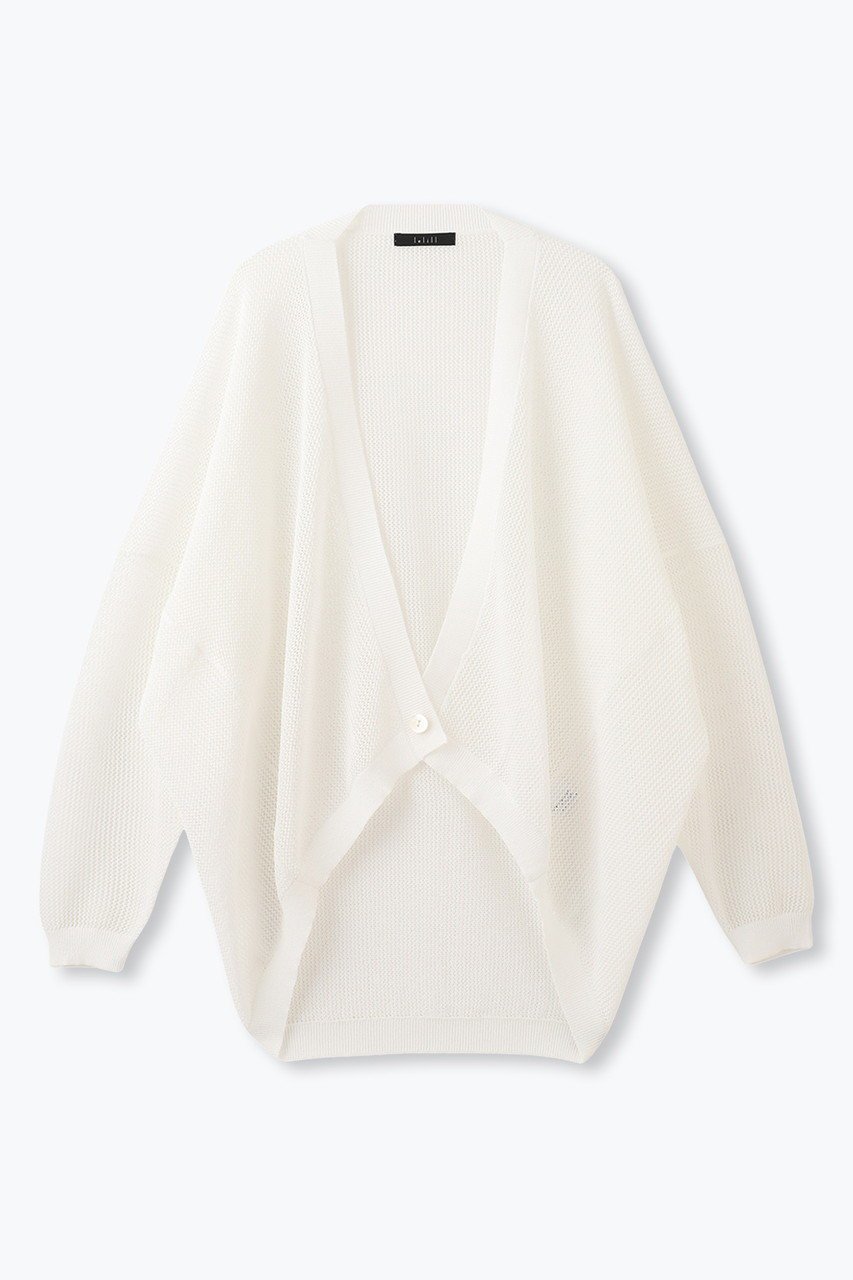 【レリル/lelill】のハイテクギマボレロ インテリア・キッズ・メンズ・レディースファッション・服の通販 founy(ファニー) 　ファッション　Fashion　レディースファッション　Fashion for Women　トップス・カットソー　Cut & Sew Tops　カーディガン・羽織り　Layered Style Cardigans　シャツ・ブラウス・オフィスカジュアル　Elegant Blouses & Button-Ups　ロングTシャツ・Tシャツ　Longline T-Shirts & Tees　カットソー・ベーシックTシャツ　Cut-and-Sewn Tops / Stretch Tees & Basics　カーディガン　Cardigan, Knitwear　ボレロ　Bolero, Short Cardigan　メッシュ　Mesh, Net Fabric　夏　Summer　オフホワイト|ID: prp329100004901024 ipo3291000000036673514