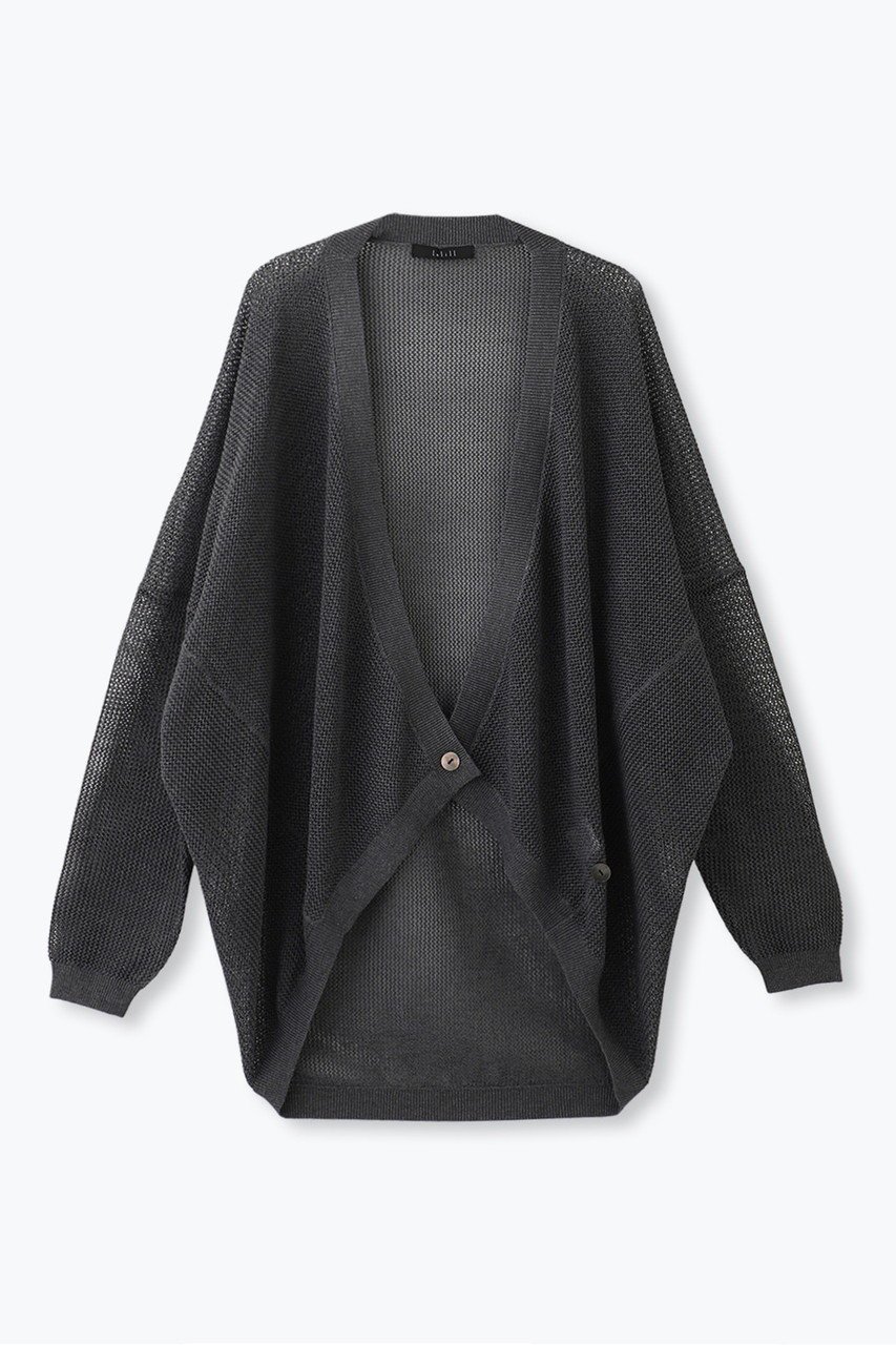 【レリル/lelill】のハイテクギマボレロ インテリア・キッズ・メンズ・レディースファッション・服の通販 founy(ファニー) 　ファッション　Fashion　レディースファッション　Fashion for Women　トップス・カットソー　Cut & Sew Tops　カーディガン・羽織り　Layered Style Cardigans　シャツ・ブラウス・オフィスカジュアル　Elegant Blouses & Button-Ups　ロングTシャツ・Tシャツ　Longline T-Shirts & Tees　カットソー・ベーシックTシャツ　Cut-and-Sewn Tops / Stretch Tees & Basics　カーディガン　Cardigan, Knitwear　ボレロ　Bolero, Short Cardigan　メッシュ　Mesh, Net Fabric　夏　Summer　チャコール|ID: prp329100004901024 ipo3291000000036673515