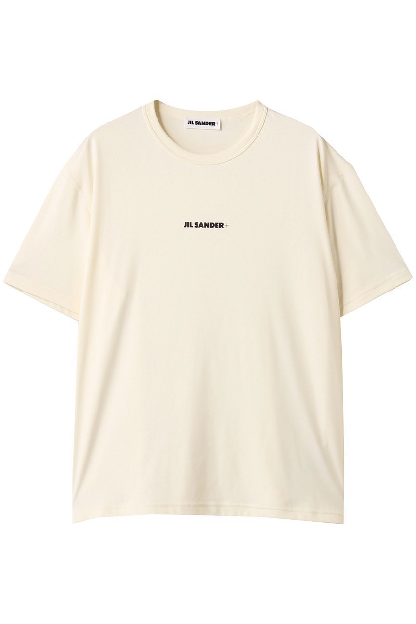 【ジル サンダー/JIL SANDER】の【JIL SANDER+】ロゴプリント クルーネック Tシャツ インテリア・キッズ・メンズ・レディースファッション・服の通販 founy(ファニー) ファッション Fashion レディースファッション Fashion for Women トップス・カットソー Cut & Sew Tops シャツ・ブラウス・オフィスカジュアル Elegant Blouses & Button-Ups ロングTシャツ・Tシャツ Longline T-Shirts & Tees カットソー・ベーシックTシャツ Cut-and-Sewn Tops / Stretch Tees & Basics なめらか Smooth, Silky Texture ショート Short, Short Length シンプル Simple, Minimal スリーブ Sleeve, Long Sleeve / Short Sleeve プリント Print, Printed Pattern 定番 Standard, Basic Item ココナツ|ID: prp329100004901035 ipo3291000000036673616