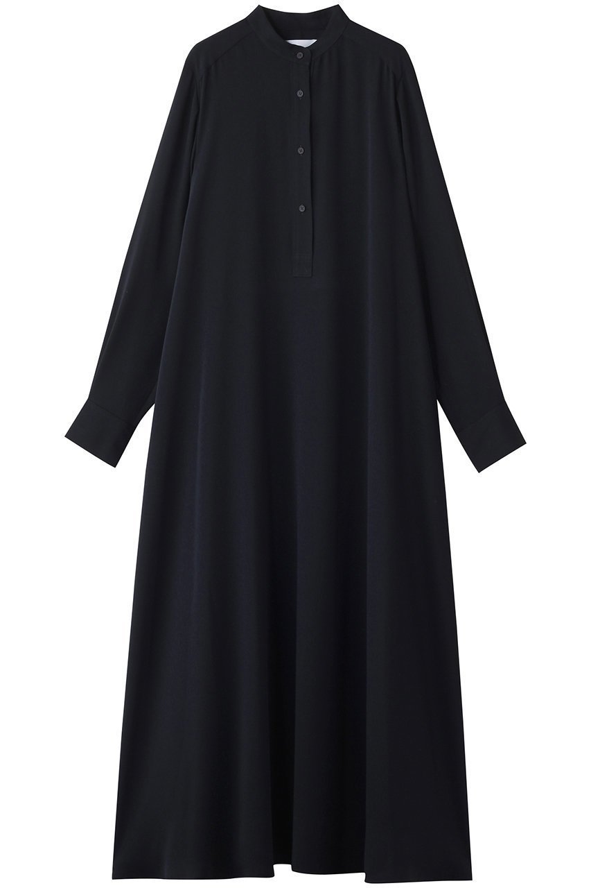 【グラフペーパー/Graphpaper】のSatin Band Collar Dress/ドレス インテリア・キッズ・メンズ・レディースファッション・服の通販 founy(ファニー) ファッション Fashion レディースファッション Fashion for Women ワンピース Dresses フォーマル・パーティードレス・結婚式用ドレス Elegant & Casual Dresses チュニック Tunic Tops & Dresses コンパクト Compact, Small Size サテン Satin, Glossy Fabric チュニック Tunic, Long Top ドレス Dress, One-Piece モダン Modern, Contemporary ロング Long, Long-Length ネイビー|ID: prp329100004901045 ipo3291000000036673672