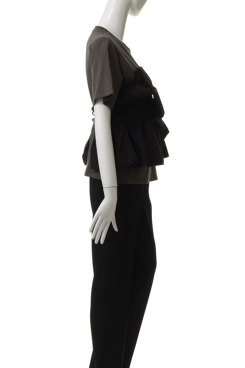 【メゾンスペシャル/MAISON SPECIAL】のDocking Twisted T-shirt/ドッキングツイステッドTシャツ 人気、トレンドファッション・服の通販 founy(ファニー) 　ファッション　Fashion　レディースファッション　Fashion for Women　トップス・カットソー　Cut & Sew Tops　シャツ・ブラウス・オフィスカジュアル　Elegant Blouses & Button-Ups　ロングTシャツ・Tシャツ　Longline T-Shirts & Tees　カットソー・ベーシックTシャツ　Cut-and-Sewn Tops / Stretch Tees & Basics　カットソー　Cut and Sewn Top　ショート　Short, Short Length　スリーブ　Sleeve, Long Sleeve / Short Sleeve　タフタ　Taffeta, Structured Fabric　チュール　Tulip, Tulip Motif　ビスチェ　Bustier, Corset Top　ボトム　Bottoms, Lower Wear　夏　Summer　エレガント 上品　Elegant　other-3|ID: prp329100004901064 ipo3291000000036710076