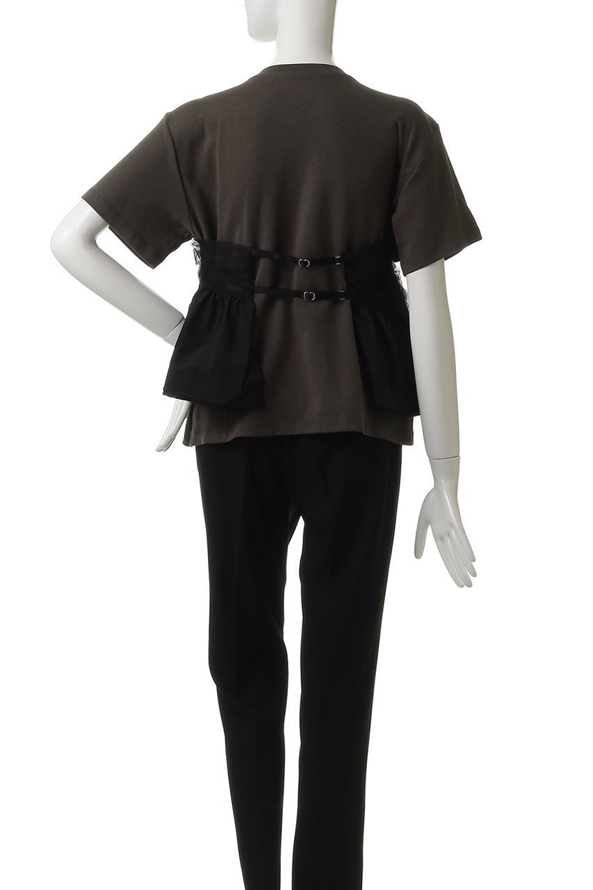 【メゾンスペシャル/MAISON SPECIAL】のDocking Twisted T-shirt/ドッキングツイステッドTシャツ 人気、トレンドファッション・服の通販 founy(ファニー) 　ファッション　Fashion　レディースファッション　Fashion for Women　トップス・カットソー　Cut & Sew Tops　シャツ・ブラウス・オフィスカジュアル　Elegant Blouses & Button-Ups　ロングTシャツ・Tシャツ　Longline T-Shirts & Tees　カットソー・ベーシックTシャツ　Cut-and-Sewn Tops / Stretch Tees & Basics　カットソー　Cut and Sewn Top　ショート　Short, Short Length　スリーブ　Sleeve, Long Sleeve / Short Sleeve　タフタ　Taffeta, Structured Fabric　チュール　Tulip, Tulip Motif　ビスチェ　Bustier, Corset Top　ボトム　Bottoms, Lower Wear　夏　Summer　エレガント 上品　Elegant　other-4|ID: prp329100004901064 ipo3291000000036710077