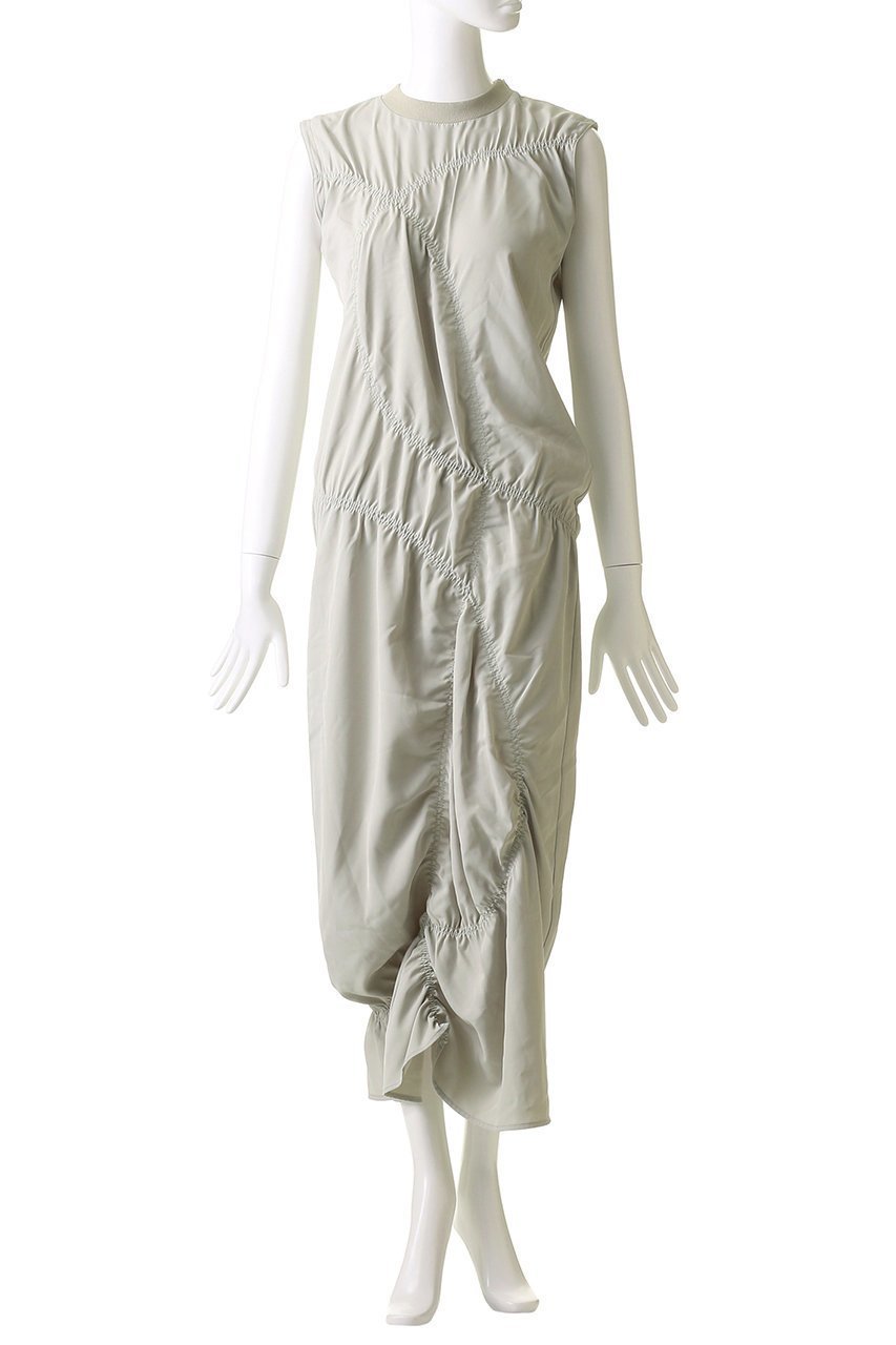 【マノフ/MANOF】のCIRCLE SHEERING ONE PIECE ワンピース 人気、トレンドファッション・服の通販 founy(ファニー) 　ファッション　Fashion　レディースファッション　Fashion for Women　ワンピース　Dresses　チュニック　Tunic Tops & Dresses　オケージョン　Occasion Wear　サンダル　Sandals, Summer Shoes　シャーリング　Shirring, Ruched　スニーカー　Sneakers, Trainers　ダウン　Down, Puffer　チュニック　Tunic, Long Top　ファブリック　Fabric, Textile　ロング　Long, Long-Length　other-2|ID: prp329100004901072 ipo3291000000036673870