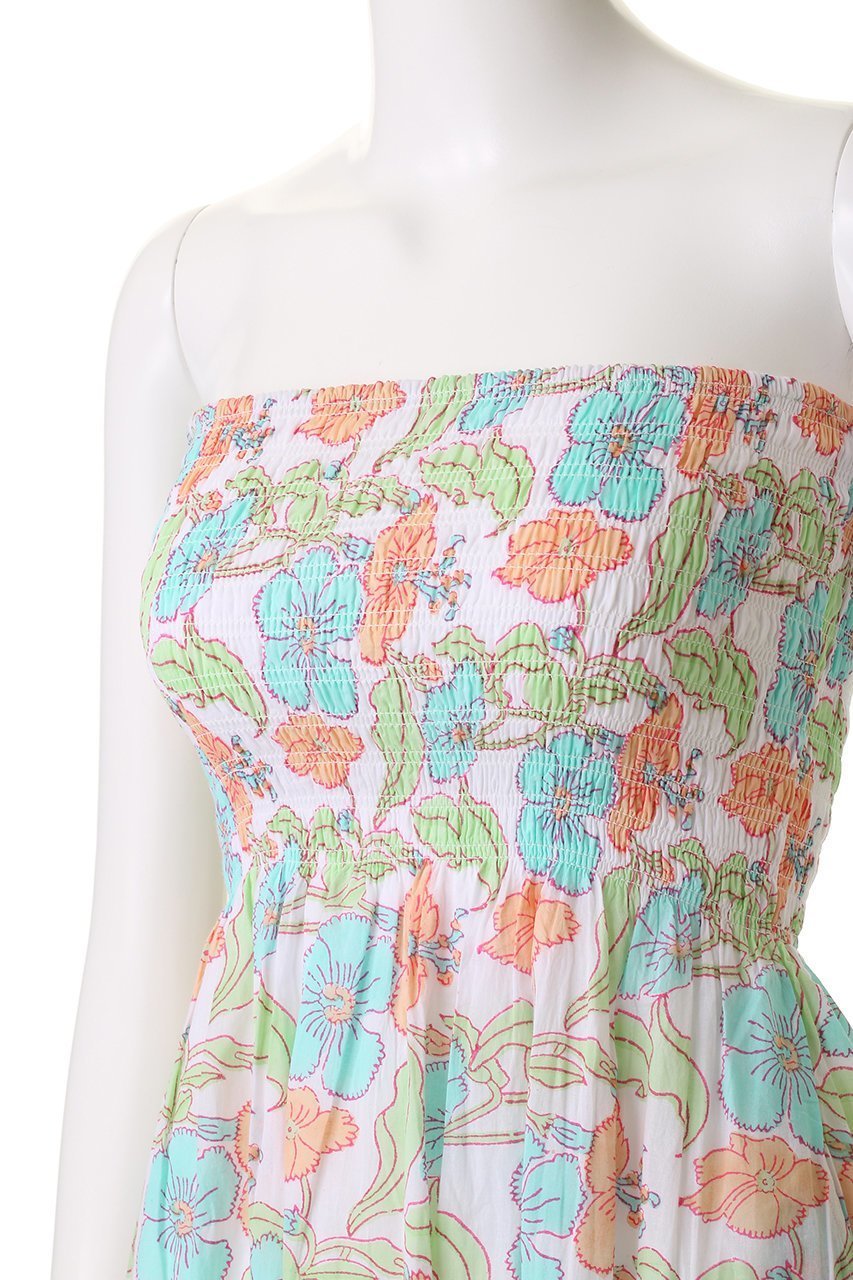 【エスゼット ブロックプリント/SZ Blockprints】のMIRA DRESS FLOWER POWER ベアトップドレス 人気、トレンドファッション・服の通販 founy(ファニー) 　ファッション　Fashion　レディースファッション　Fashion for Women　ワンピース　Dresses　フォーマル・パーティードレス・結婚式用ドレス　Elegant & Casual Dresses　チュニック　Tunic Tops & Dresses　チュニック　Tunic, Long Top　パーティ　Party, Party Style　リゾート　Resort, Vacation Style　夏　Summer　軽量　Lightweight, Ultra Light　other-5|ID: prp329100004901094 ipo3291000000036674058