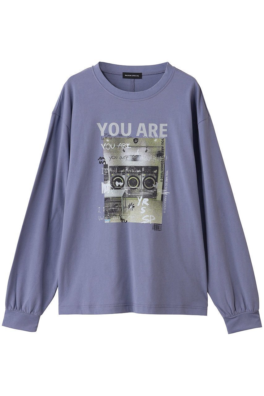 【メゾンスペシャル/MAISON SPECIAL】のLaundry Photo Long Sleeve T-shirt/ランドリーフォトロンTEE インテリア・キッズ・メンズ・レディースファッション・服の通販 founy(ファニー) 　ファッション　Fashion　レディースファッション　Fashion for Women　トップス・カットソー　Cut & Sew Tops　シャツ・ブラウス・オフィスカジュアル　Elegant Blouses & Button-Ups　ロングTシャツ・Tシャツ　Longline T-Shirts & Tees　カットソー・ベーシックTシャツ　Cut-and-Sewn Tops / Stretch Tees & Basics　インナー　Innerwear　カーゴパンツ　Cargo Pants, Utility Pants　グラフィック　Graphic, Graphic Design　スリーブ　Sleeve, Long Sleeve / Short Sleeve　デニム　Denim, Jeans Material　ピーチ　Peach, Soft Touch　フロント　Front, Front Design　プリント　Print, Printed Pattern　ロング　Long, Long-Length　A/W・秋冬　Autumn/Winter　PPL(パープル)|ID: prp329100004901129 ipo3291000000036674335