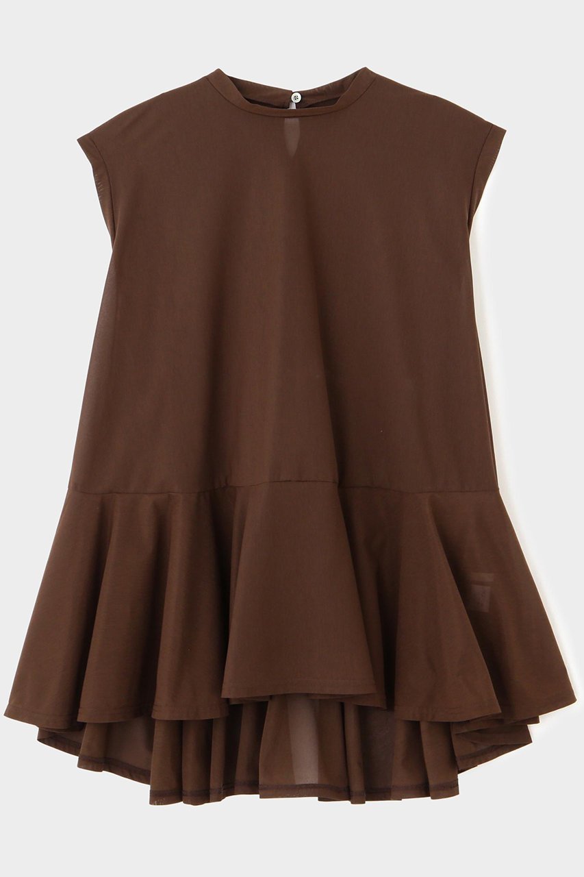 【ル フィル/LE PHIL】のシアートリコットカットソー インテリア・キッズ・メンズ・レディースファッション・服の通販 founy(ファニー) 　ファッション　Fashion　レディースファッション　Fashion for Women　トップス・カットソー　Cut & Sew Tops　キャミソール&ノースリーブ　Camisoles & Sleeveless Tops　シャツ・ブラウス・オフィスカジュアル　Elegant Blouses & Button-Ups　ロングTシャツ・Tシャツ　Longline T-Shirts & Tees　カットソー・ベーシックTシャツ　Cut-and-Sewn Tops / Stretch Tees & Basics　カットソー　Cut and Sewn Top　キャミソール　Camisole, Spaghetti Strap Top　シアー　Sheer, See-Through　スタンダード　Standard, Basic　タンク　Tank Top, Sleeveless Top　フレア　Flare, Flared　エレガント 上品　Elegant　ブラウン|ID: prp329100004901142 ipo3291000000036674508