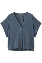 【プレインピープル/PLAIN PEOPLE】のガス強撚フライス半袖カーディガン 人気、トレンドファッション・服の通販 founy(ファニー) ファッション Fashion レディースファッション Fashion for Women トップス・カットソー Cut & Sew Tops カーディガン・羽織り Layered Style Cardigans シャツ・ブラウス・オフィスカジュアル Elegant Blouses & Button-Ups ロングTシャツ・Tシャツ Longline T-Shirts & Tees カットソー・ベーシックTシャツ Cut-and-Sewn Tops / Stretch Tees & Basics カーディガン Cardigan, Knitwear デコルテ Décolleté, Neckline エレガント 上品 Elegant 半袖 Short Sleeve, Half Sleeve thumbnail ブルー|ID: prp329100004901147 ipo3291000000036674616