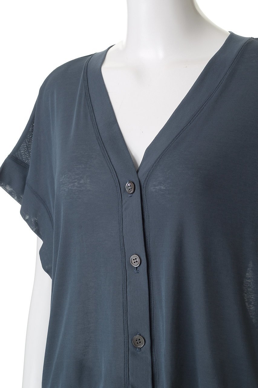 【プレインピープル/PLAIN PEOPLE】のガス強撚フライス半袖カーディガン 人気、トレンドファッション・服の通販 founy(ファニー) 　ファッション　Fashion　レディースファッション　Fashion for Women　トップス・カットソー　Cut & Sew Tops　カーディガン・羽織り　Layered Style Cardigans　シャツ・ブラウス・オフィスカジュアル　Elegant Blouses & Button-Ups　ロングTシャツ・Tシャツ　Longline T-Shirts & Tees　カットソー・ベーシックTシャツ　Cut-and-Sewn Tops / Stretch Tees & Basics　カーディガン　Cardigan, Knitwear　デコルテ　Décolleté, Neckline　エレガント 上品　Elegant　半袖　Short Sleeve, Half Sleeve　other-5|ID: prp329100004901147 ipo3291000000036674621