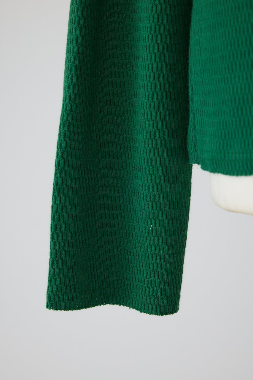 【リムアーク/RIM.ARK】のOpen skin thermal tops/トップス 人気、トレンドファッション・服の通販 founy(ファニー) 　ファッション　Fashion　レディースファッション　Fashion for Women　トップス・カットソー　Cut & Sew Tops　シャツ・ブラウス・オフィスカジュアル　Elegant Blouses & Button-Ups　ロングTシャツ・Tシャツ　Longline T-Shirts & Tees　カットソー・ベーシックTシャツ　Cut-and-Sewn Tops / Stretch Tees & Basics　オーバル　Oval Design　サーマル　Thermal, Waffle Knit　スリーブ　Sleeve, Long Sleeve / Short Sleeve　フロント　Front, Front Design　モダン　Modern, Contemporary　ロング　Long, Long-Length　other-8|ID: prp329100004901159 ipo3291000000036674742