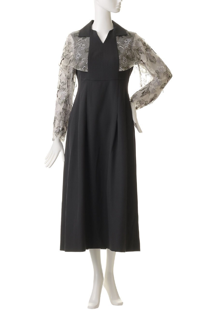 【ミューラル/MURRAL】のTears フラワー レース ドレス 人気、トレンドファッション・服の通販 founy(ファニー) 　ファッション　Fashion　レディースファッション　Fashion for Women　ワンピース　Dresses　フォーマル・パーティードレス・結婚式用ドレス　Elegant & Casual Dresses　チュニック　Tunic Tops & Dresses　エレガント 上品　Elegant　ケミカル　Chemical, Chemical Wash　コレクション　Collection, Seasonal Line　ジョーゼット　Georgette, Semi-Sheer Fabric　チュニック　Tunic, Long Top　ドレス　Dress, One-Piece　ハンド　Hand, Handmade　フラワー　Flower, Floral　ミックス　Mix, Mixed Style　モチーフ　Motif, Design Theme　レース　Lace, Lace Fabric　ロング　Long, Long-Length　A/W・秋冬　Autumn/Winter　2025年　2025　2025-2026秋冬・A/W　Autumn/Winter 2025–26 AW25–26　other-2|ID: prp329100004901181 ipo3291000000036674939