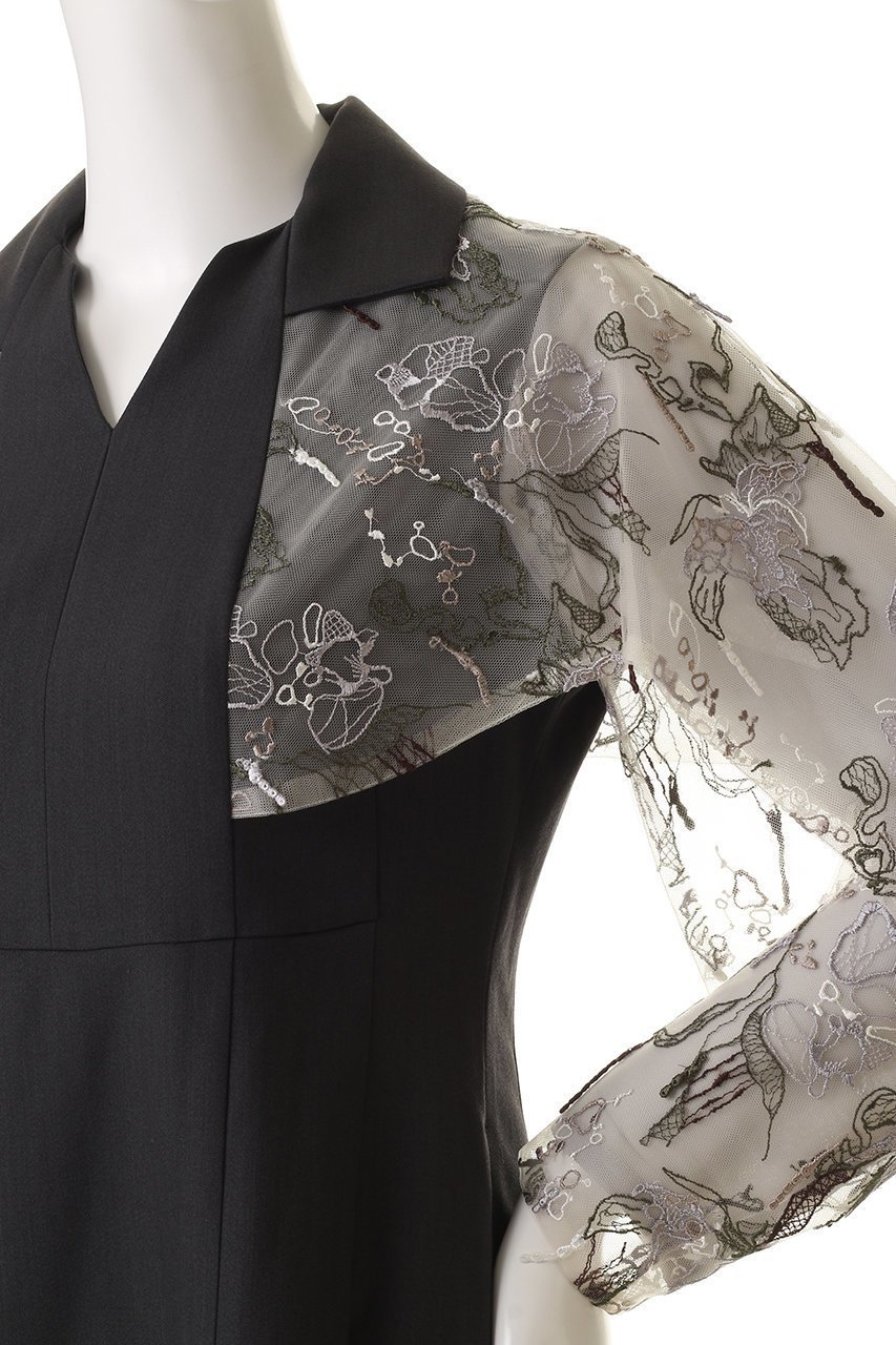 【ミューラル/MURRAL】のTears フラワー レース ドレス 人気、トレンドファッション・服の通販 founy(ファニー) 　ファッション　Fashion　レディースファッション　Fashion for Women　ワンピース　Dresses　フォーマル・パーティードレス・結婚式用ドレス　Elegant & Casual Dresses　チュニック　Tunic Tops & Dresses　エレガント 上品　Elegant　ケミカル　Chemical, Chemical Wash　コレクション　Collection, Seasonal Line　ジョーゼット　Georgette, Semi-Sheer Fabric　チュニック　Tunic, Long Top　ドレス　Dress, One-Piece　ハンド　Hand, Handmade　フラワー　Flower, Floral　ミックス　Mix, Mixed Style　モチーフ　Motif, Design Theme　レース　Lace, Lace Fabric　ロング　Long, Long-Length　A/W・秋冬　Autumn/Winter　2025年　2025　2025-2026秋冬・A/W　Autumn/Winter 2025–26 AW25–26　other-5|ID: prp329100004901181 ipo3291000000036674942