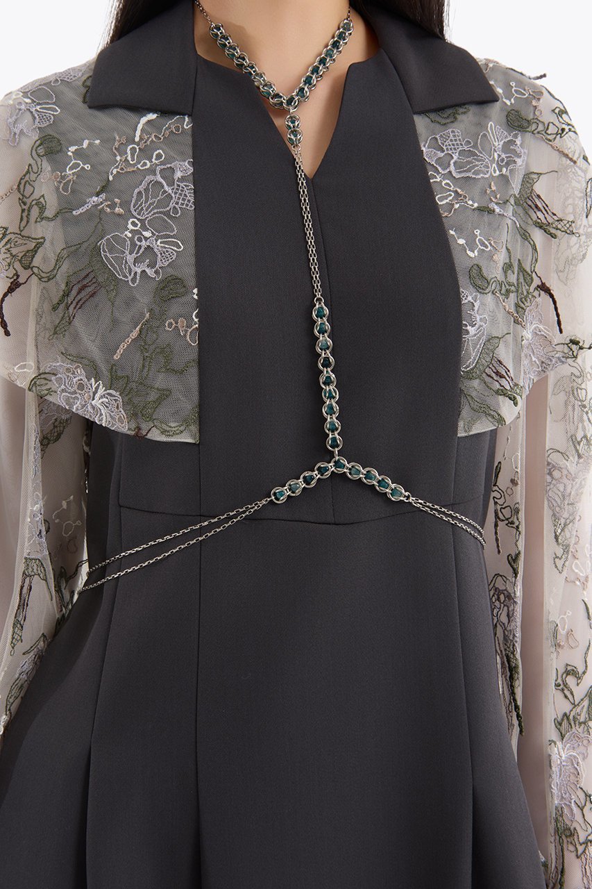 【ミューラル/MURRAL】のTears フラワー レース ドレス 人気、トレンドファッション・服の通販 founy(ファニー) 　ファッション　Fashion　レディースファッション　Fashion for Women　ワンピース　Dresses　フォーマル・パーティードレス・結婚式用ドレス　Elegant & Casual Dresses　チュニック　Tunic Tops & Dresses　エレガント 上品　Elegant　ケミカル　Chemical, Chemical Wash　コレクション　Collection, Seasonal Line　ジョーゼット　Georgette, Semi-Sheer Fabric　チュニック　Tunic, Long Top　ドレス　Dress, One-Piece　ハンド　Hand, Handmade　フラワー　Flower, Floral　ミックス　Mix, Mixed Style　モチーフ　Motif, Design Theme　レース　Lace, Lace Fabric　ロング　Long, Long-Length　A/W・秋冬　Autumn/Winter　2025年　2025　2025-2026秋冬・A/W　Autumn/Winter 2025–26 AW25–26　other-8|ID: prp329100004901181 ipo3291000000036674945