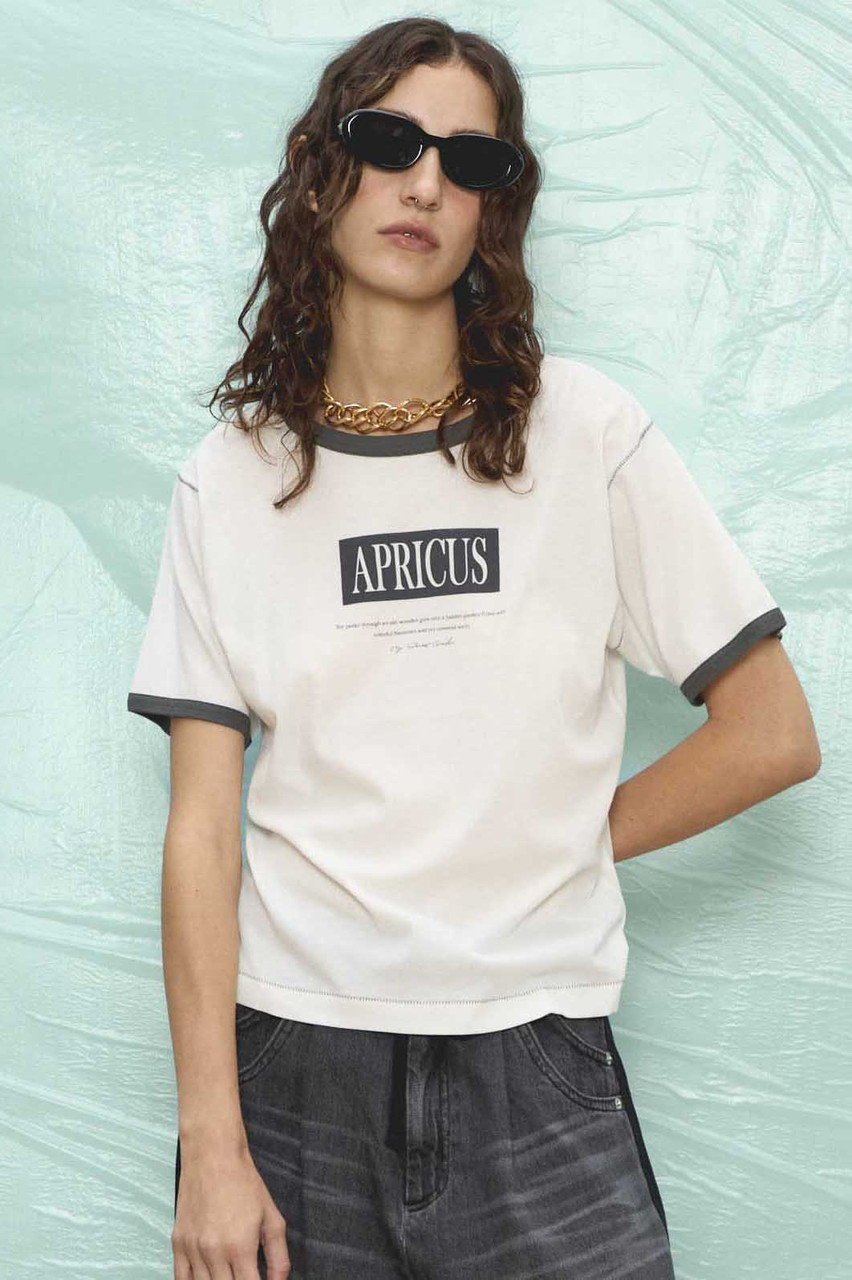 【メゾンスペシャル/MAISON SPECIAL】のAPRICUS Ringer T-shirt/APRICUSリンガーTEE 人気、トレンドファッション・服の通販 founy(ファニー) 　ファッション　Fashion　レディースファッション　Fashion for Women　トップス・カットソー　Cut & Sew Tops　シャツ・ブラウス・オフィスカジュアル　Elegant Blouses & Button-Ups　ロングTシャツ・Tシャツ　Longline T-Shirts & Tees　カットソー・ベーシックTシャツ　Cut-and-Sewn Tops / Stretch Tees & Basics　カットソー　Cut and Sewn Top　ショート　Short, Short Length　スリーブ　Sleeve, Long Sleeve / Short Sleeve　トリミング　Trimming, Decorative Edge　フロント　Front, Front Design　プリント　Print, Printed Pattern　夏　Summer　other-8|ID: prp329100004901183 ipo3291000000036674968