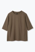 【レリル/lelill】の【日本製】THE ハイテク BASIC 5分袖 T 人気、トレンドファッション・服の通販 founy(ファニー) ファッション Fashion レディースファッション Fashion for Women トップス・カットソー Cut & Sew Tops シャツ・ブラウス・オフィスカジュアル Elegant Blouses & Button-Ups ロングTシャツ・Tシャツ Longline T-Shirts & Tees カットソー・ベーシックTシャツ Cut-and-Sewn Tops / Stretch Tees & Basics ウォッシャブル Machine Washable ショート Short, Short Length スリーブ Sleeve, Long Sleeve / Short Sleeve 吸水 Absorbent, Quick-Dry 夏 Summer 定番 Standard, Basic Item 日本製 Made In Japan thumbnail ブラウン|ID: prp329100004901251 ipo3291000000036675743