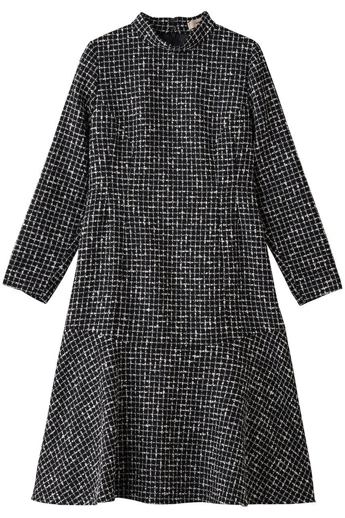 【エムダブリュー/MW】のMONOTONE チェック ツイード スタンドカラー フレア ドレス インテリア・キッズ・メンズ・レディースファッション・服の通販 founy(ファニー) https://founy.com/ ファッション Fashion レディースファッション Fashion for Women ワンピース Dresses フォーマル・パーティードレス・結婚式用ドレス Elegant & Casual Dresses チュニック Tunic Tops & Dresses オケージョン Occasion Wear クラシカル Classical, Vintage-Inspired スタンド Stand Collar, Upright Stand チェック Check, Plaid, Tartan チュニック Tunic, Long Top ツイード Twill, Twill Weave ドレス Dress, One-Piece バランス Balance, Style Balance パーティ Party, Party Style フレア Flare, Flared モノトーン Monotone, Black and White ロング Long, Long-Length |ID: prp329100004901263 ipo3291000000036675860