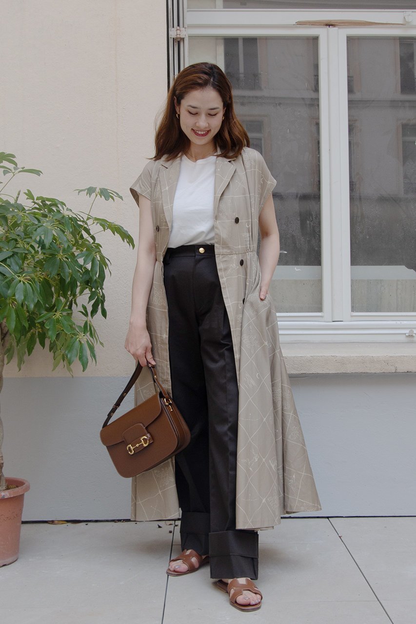 【アロー/aLORS】のRobe marine ”Astrifera” ワンピース 人気、トレンドファッション・服の通販 founy(ファニー) 　ファッション　Fashion　レディースファッション　Fashion for Women　ワンピース　Dresses　チュニック　Tunic Tops & Dresses　ギャザー　Gathered, Ruffled　サテン　Satin, Glossy Fabric　ダブル　Double, Double-Breasted　チュニック　Tunic, Long Top　ドレープ　Drape, Draping Fabric　プリント　Print, Printed Pattern　ロング　Long, Long-Length　夏　Summer　other-4|ID: prp329100004901265 ipo3291000000036675880