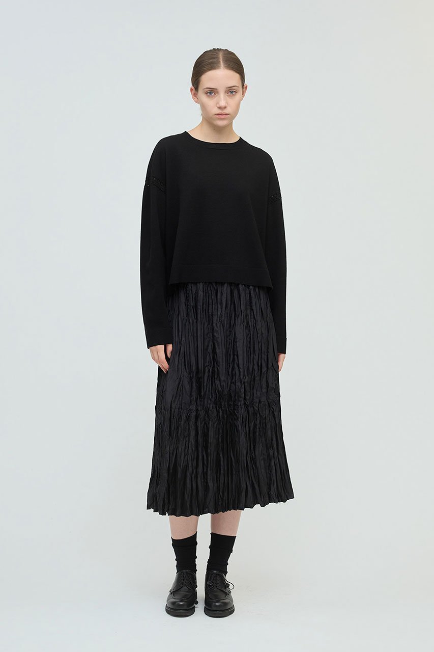 【ミズイロ インド/mizuiro ind】のクルーネックワイドニットクロシェ 大人の最旬トレンドファッション＆コーディネート founy(ファウニー) 　ファッション　Fashion　レディースファッション　Fashion for Women　ワンピース　Dresses　チュニック　Tunic Tops & Dresses　シンプル　Simple, Minimal　チュニック　Tunic, Long Top　other-6|ID: prp329100004901272 ipo3291000000036675949