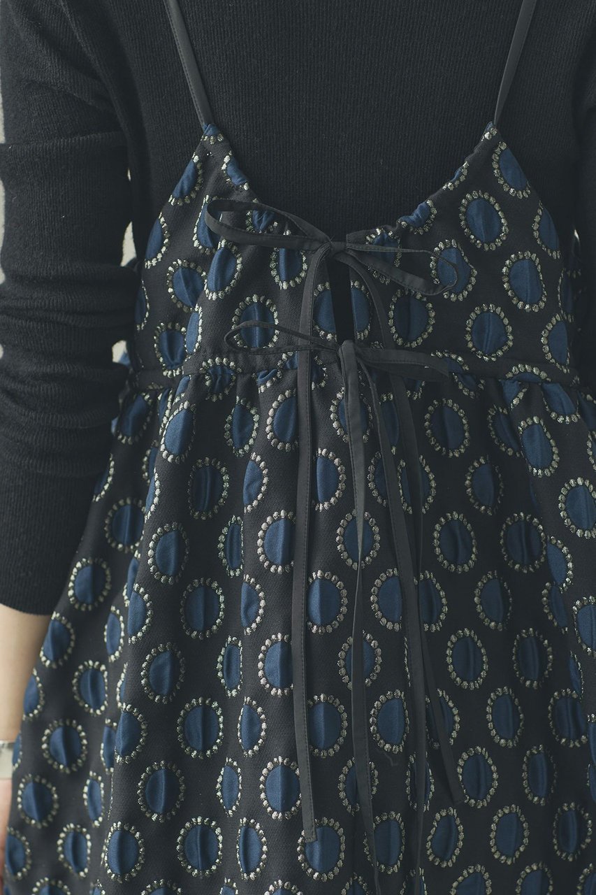 【カレンソロジー/Curensology】の〈C.S.G〉サークルドットワンピース 人気、トレンドファッション・服の通販 founy(ファニー) 　ファッション　Fashion　レディースファッション　Fashion for Women　ワンピース　Dresses　チュニック　Tunic Tops & Dresses　キャミソール　Camisole, Spaghetti Strap Top　キャミワンピース　Cami Dress, Slip Dress　ジャカード／ジャガード　Jacquard, Woven Pattern　タートルネック　Turtleneck, High Neck　チュニック　Tunic, Long Top　ドット　Polka Dot, Dot Pattern　フランス　France, French　ロング　Long, Long-Length　エレガント 上品　Elegant　other-7|ID: prp329100004901313 ipo3291000000036676379