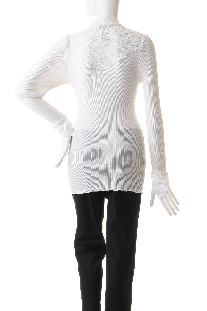 【ロサムンド/ROSEMUNDE】のレースモックネックトップス ロングスリーブ シルクコットン 人気、トレンドファッション・服の通販 founy(ファニー) ファッション Fashion レディースファッション Fashion for Women トップス・カットソー Cut & Sew Tops シャツ・ブラウス・オフィスカジュアル Elegant Blouses & Button-Ups ロングTシャツ・Tシャツ Longline T-Shirts & Tees カットソー・ベーシックTシャツ Cut-and-Sewn Tops / Stretch Tees & Basics シルク Silk, 100% Silk スリーブ Sleeve, Long Sleeve / Short Sleeve フィット Fit, Slim Fit フェミニン Feminine, Girly ホールガーメント WholeGarment, Seamless Knit ラグジュアリー Luxury, Elegant レース Lace, Lace Fabric ロング Long, Long-Length 冬 Winter / This Winter 夏 Summer other-4|ID: prp329100004901327 ipo3291000000036676515