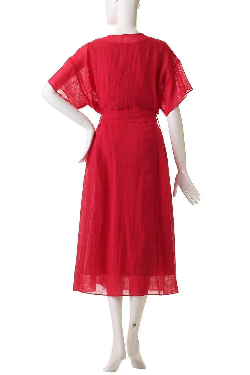 【プレインピープル/PLAIN PEOPLE】のナチュラルリネンガーゼ半袖ワンピース 人気、トレンドファッション・服の通販 founy(ファニー) 　ファッション　Fashion　レディースファッション　Fashion for Women　ワンピース　Dresses　チュニック　Tunic Tops & Dresses　アンダー　Underwear Essentials　シアー　Sheer, See-Through　チュニック　Tunic, Long Top　ドレス　Dress, One-Piece　フェミニン　Feminine, Girly　ポケット　Pocket, Pocket Detail　リネン　Linen, Linen Fabric　リボン　Ribbon, Bow　ロング　Long, Long-Length　半袖　Short Sleeve, Half Sleeve　other-4|ID: prp329100004901337 ipo3291000000036676659