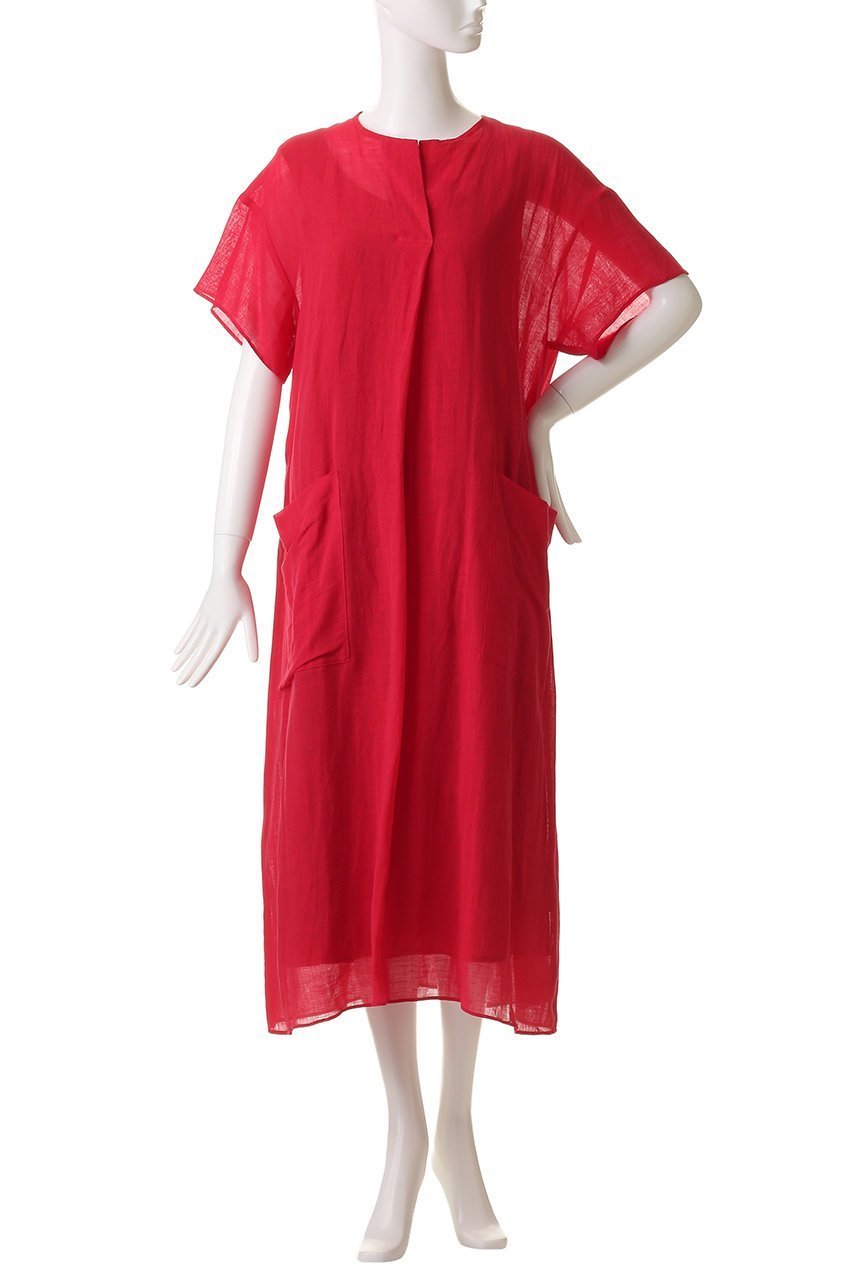 【プレインピープル/PLAIN PEOPLE】のナチュラルリネンガーゼ半袖ワンピース 人気、トレンドファッション・服の通販 founy(ファニー) 　ファッション　Fashion　レディースファッション　Fashion for Women　ワンピース　Dresses　チュニック　Tunic Tops & Dresses　アンダー　Underwear Essentials　シアー　Sheer, See-Through　チュニック　Tunic, Long Top　ドレス　Dress, One-Piece　フェミニン　Feminine, Girly　ポケット　Pocket, Pocket Detail　リネン　Linen, Linen Fabric　リボン　Ribbon, Bow　ロング　Long, Long-Length　半袖　Short Sleeve, Half Sleeve　other-6|ID: prp329100004901337 ipo3291000000036676661