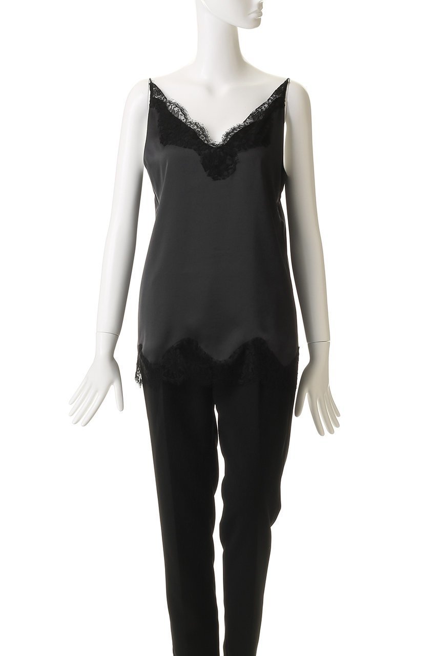 【プルミエ アロンディスモン/1er Arrondissement】のレースサテンキャミソール 人気、トレンドファッション・服の通販 founy(ファニー) 　ファッション　Fashion　レディースファッション　Fashion for Women　トップス・カットソー　Cut & Sew Tops　キャミソール&ノースリーブ　Camisoles & Sleeveless Tops　シャツ・ブラウス・オフィスカジュアル　Elegant Blouses & Button-Ups　ロングTシャツ・Tシャツ　Longline T-Shirts & Tees　カットソー・ベーシックTシャツ　Cut-and-Sewn Tops / Stretch Tees & Basics　エレガント 上品　Elegant　キャミソール　Camisole, Spaghetti Strap Top　サテン　Satin, Glossy Fabric　シルク　Silk, 100% Silk　タンク　Tank Top, Sleeveless Top　フランス　France, French　レース　Lace, Lace Fabric　other-2|ID: prp329100004901348 ipo3291000000036676752