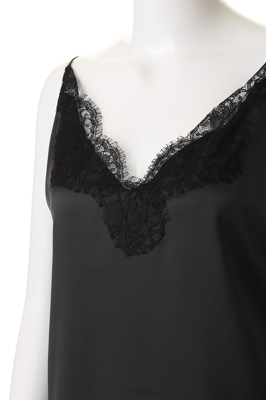 【プルミエ アロンディスモン/1er Arrondissement】のレースサテンキャミソール 人気、トレンドファッション・服の通販 founy(ファニー) 　ファッション　Fashion　レディースファッション　Fashion for Women　トップス・カットソー　Cut & Sew Tops　キャミソール&ノースリーブ　Camisoles & Sleeveless Tops　シャツ・ブラウス・オフィスカジュアル　Elegant Blouses & Button-Ups　ロングTシャツ・Tシャツ　Longline T-Shirts & Tees　カットソー・ベーシックTシャツ　Cut-and-Sewn Tops / Stretch Tees & Basics　エレガント 上品　Elegant　キャミソール　Camisole, Spaghetti Strap Top　サテン　Satin, Glossy Fabric　シルク　Silk, 100% Silk　タンク　Tank Top, Sleeveless Top　フランス　France, French　レース　Lace, Lace Fabric　other-5|ID: prp329100004901348 ipo3291000000036676755